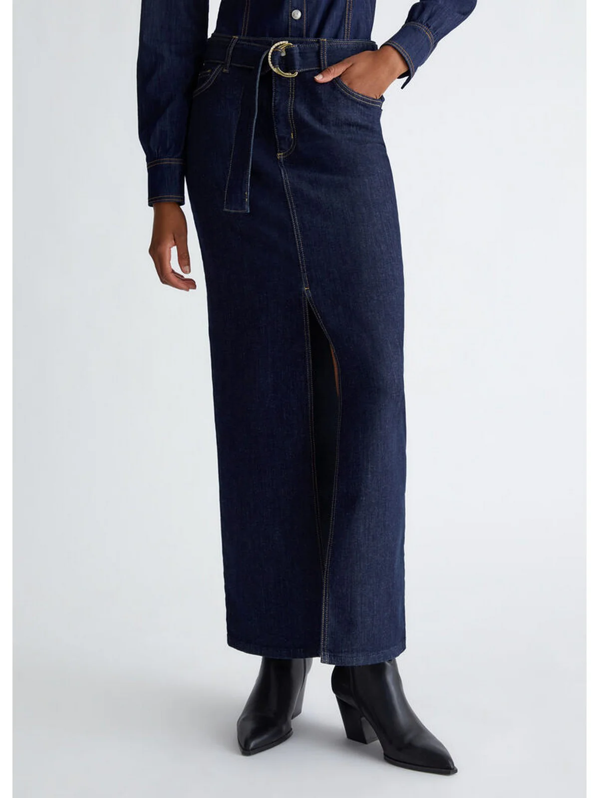 LIU JO BLUE DENIM Gonna Donna  UF4199D4925 77000 Blu - Image 6