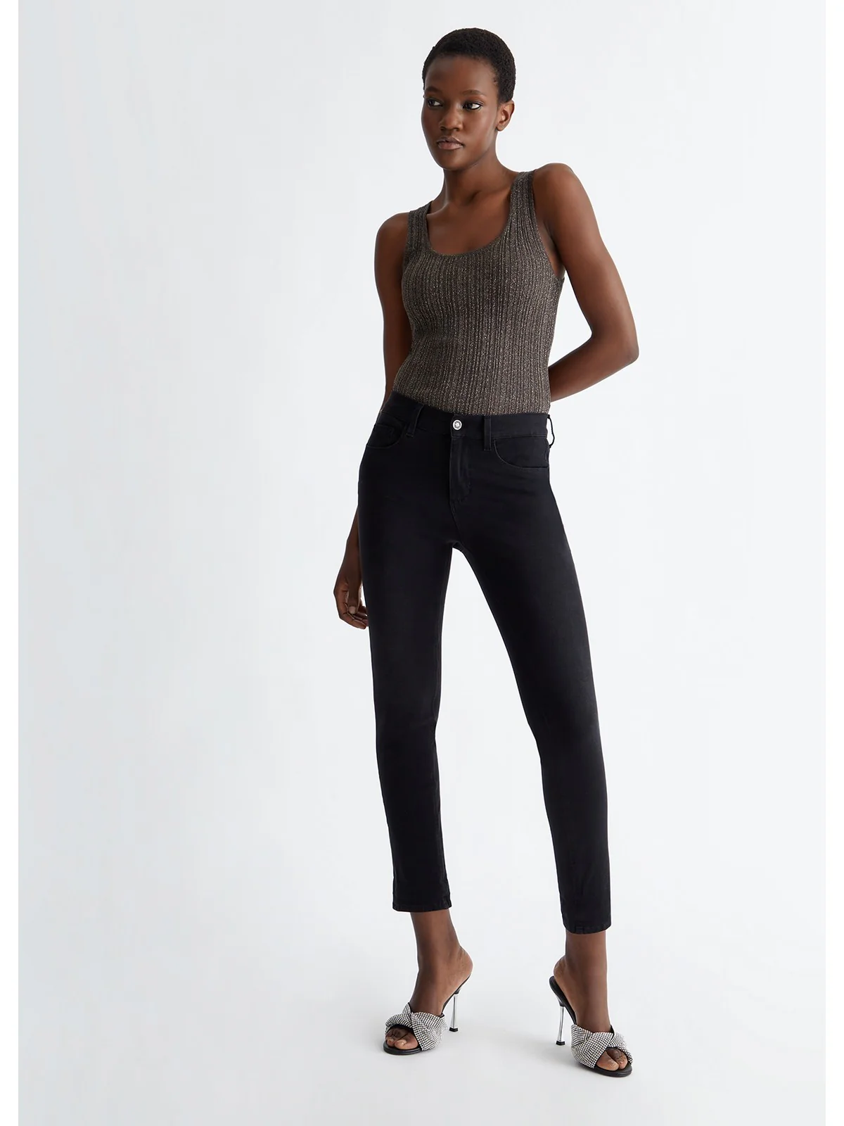 LIU JO BLUE DENIM Jeans Donna  UA4054D4886 87390 Nero - Image 6