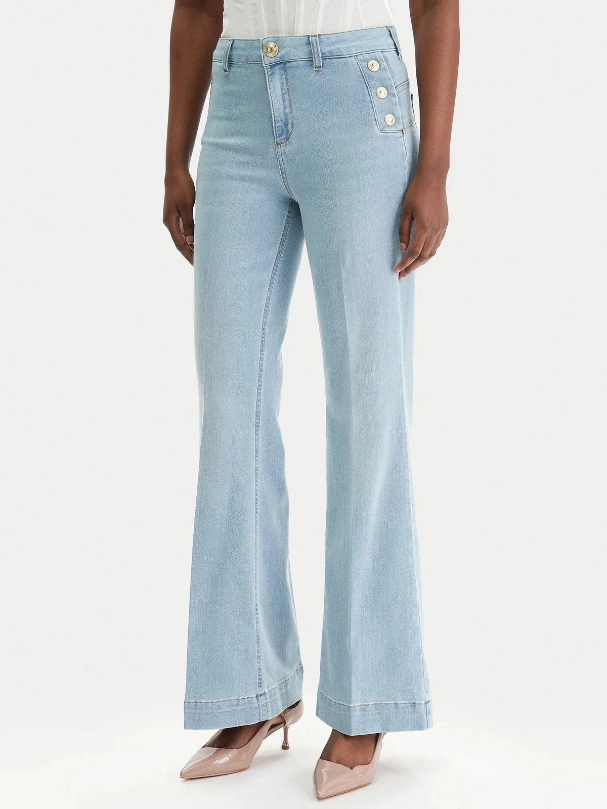 LIU JO BLUE DENIM Jeans Donna  UA6162D0275 78987 Den.Blue lt.buttons - Image 6