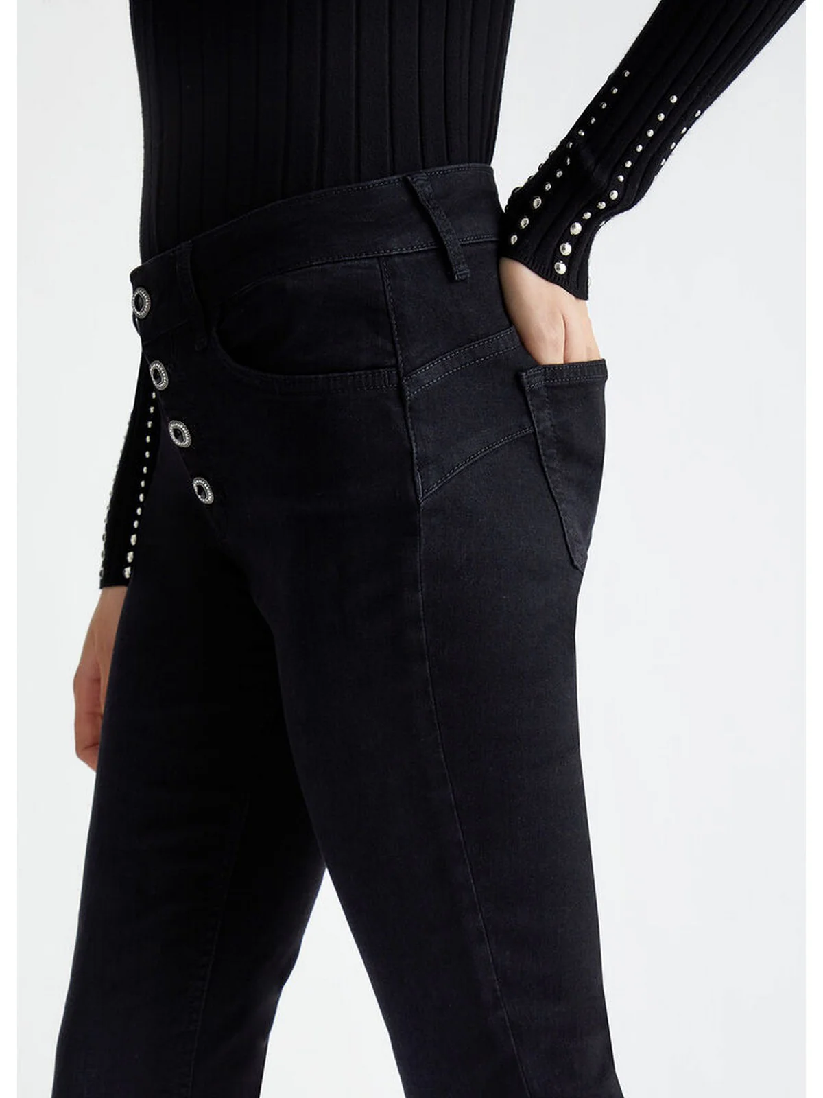 LIU JO BLUE DENIM Jeans Donna  UF4054D4614 88000 Nero - Image 3