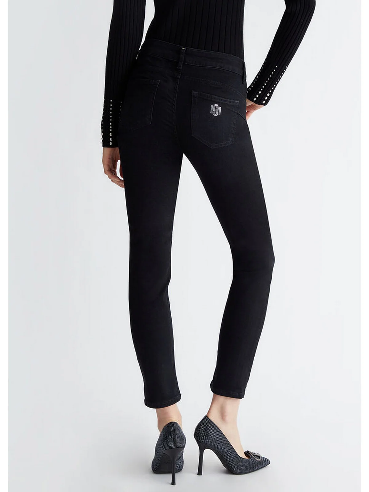 LIU JO BLUE DENIM Jeans Donna  UF4054D4614 88000 Nero - Image 4