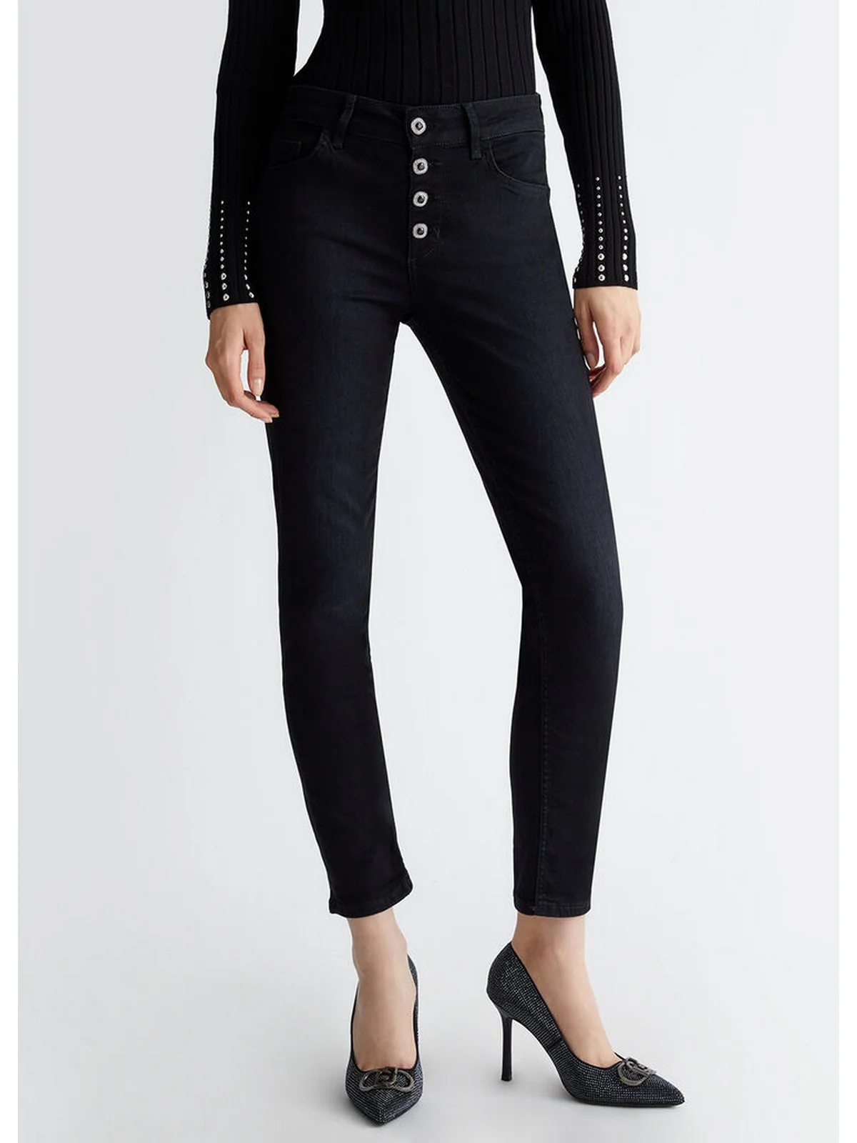 LIU JO BLUE DENIM Jeans Donna  UF4054D4614 88000 Nero - Image 5