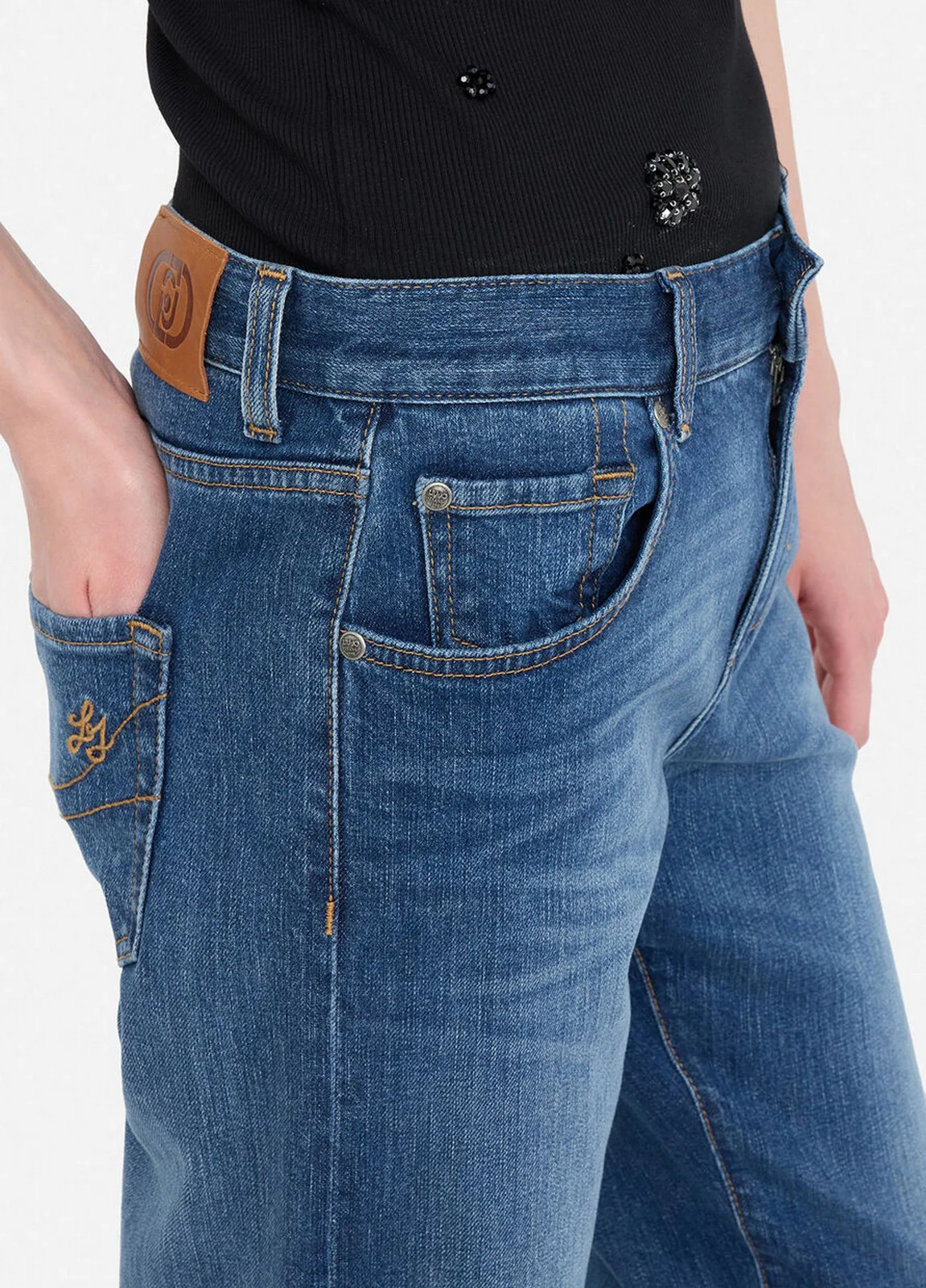 LIU JO BLUE DENIM Jeans Donna  UF5175DS074 78930 Denim blue dk cim.w - Image 5