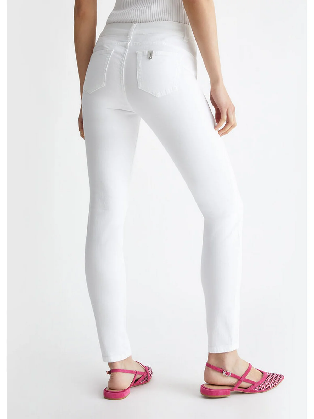LIU JO BLUE DENIM Pantalone Donna  UA4013T3546 11111 Bianco - Image 5