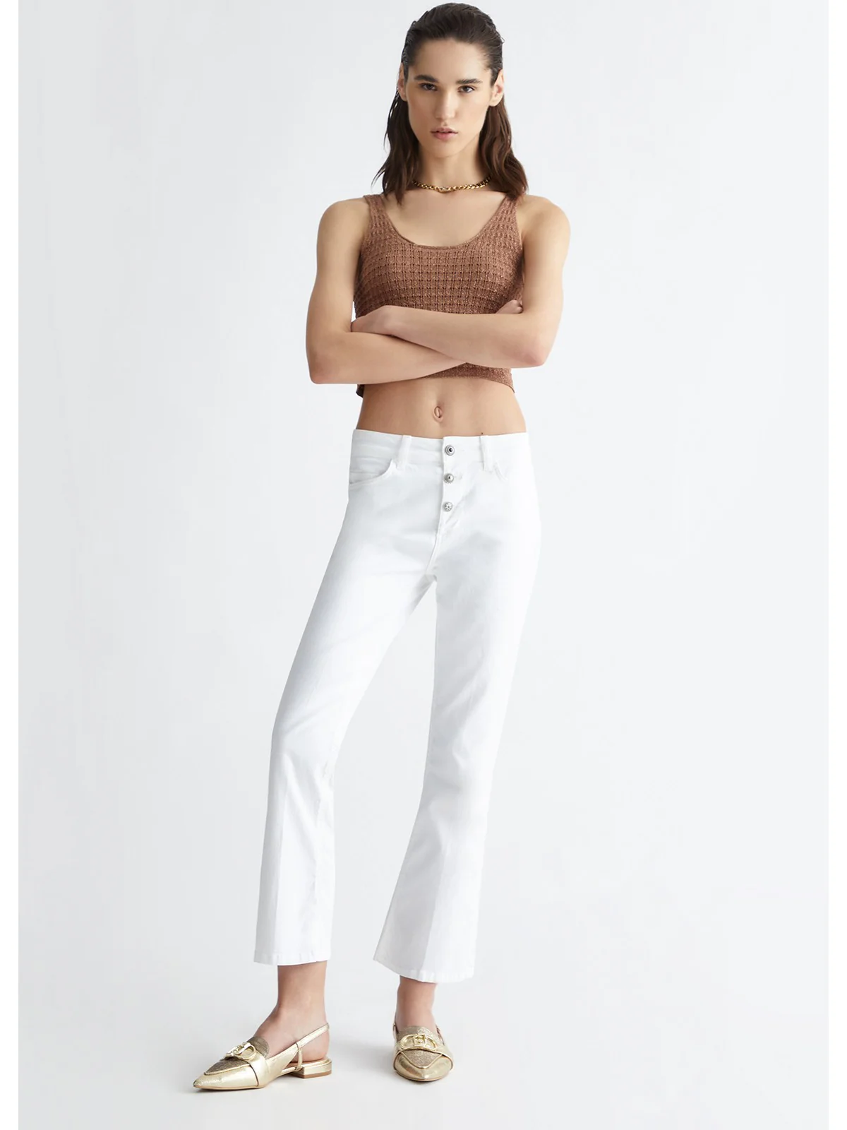LIU JO BLUE DENIM Pantalone Donna UA4072TS047 11111 Bianco - Image 6