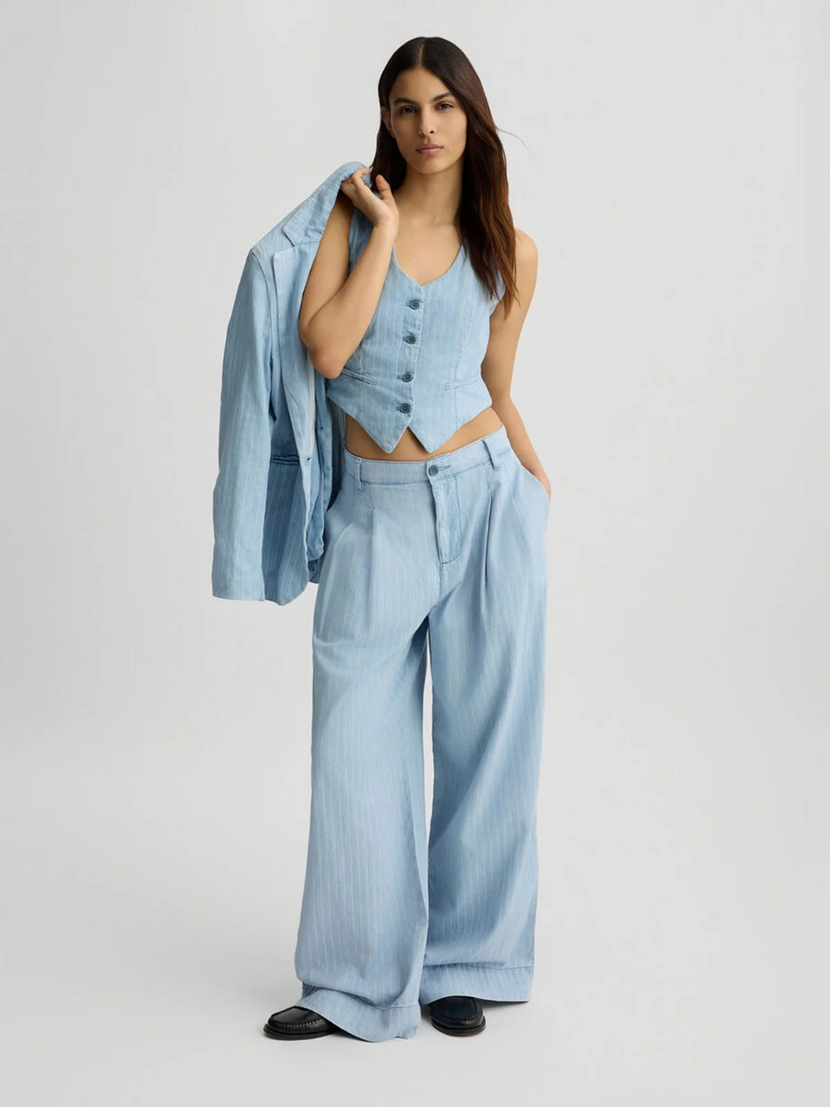 LIU JO BLUE DENIM Pantalone Donna  UA5123D4989 78822 Blu - Image 7