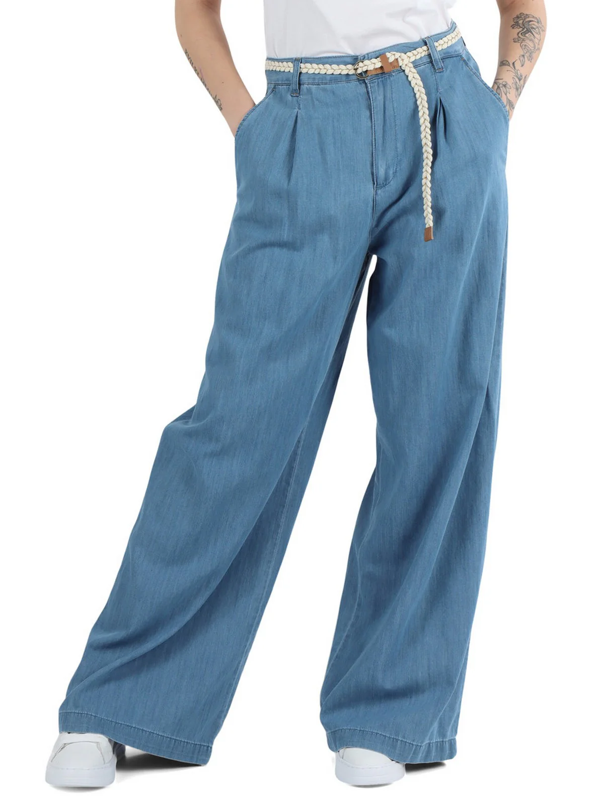 LIU JO BLUE DENIM Pantalone Donna UA5151D3202 78832 Blu - Image 4