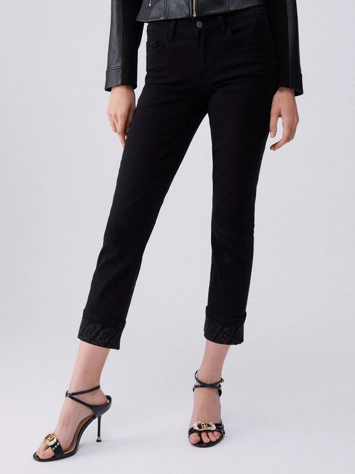 LIU JO BLUE DENIM Pantalone Donna  UA6006T2594 22222 Nero - Image 7