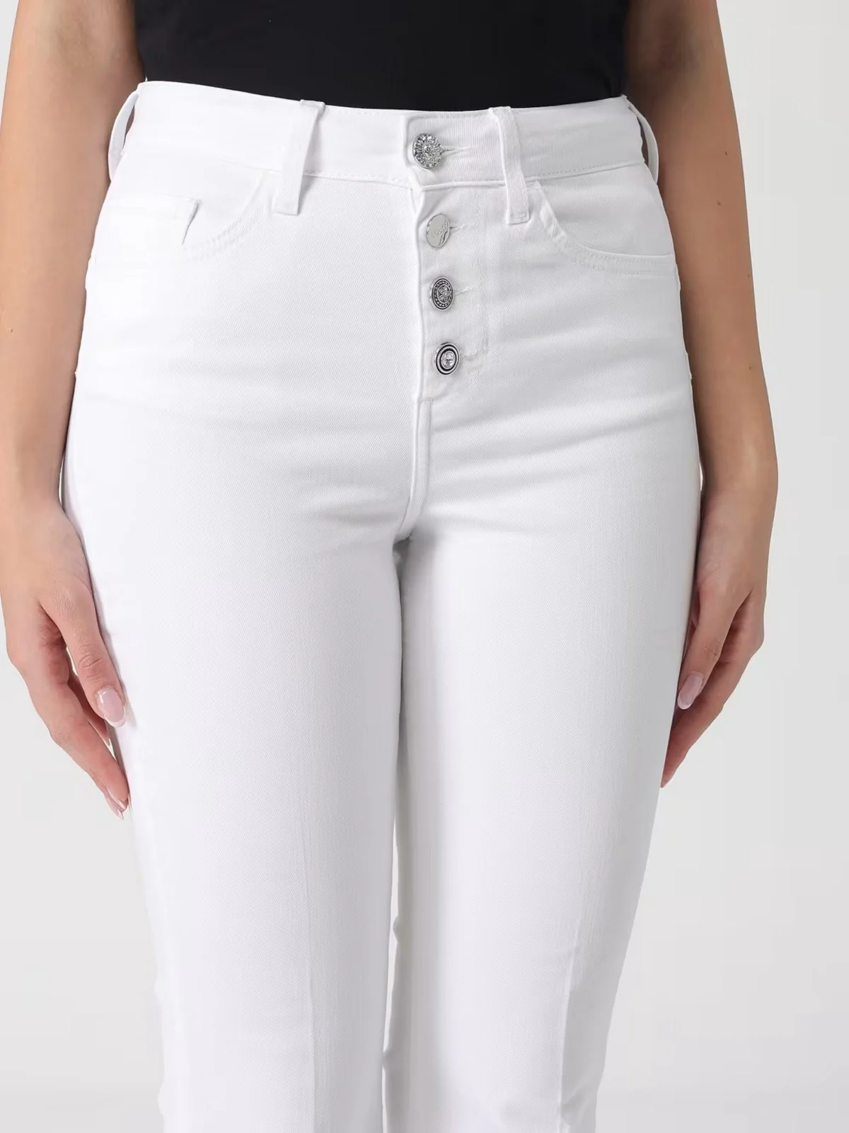 LIU JO BLUE DENIM Pantalone Donna  UA6040T2594 11111 BIANCO OTTICO - Image 3