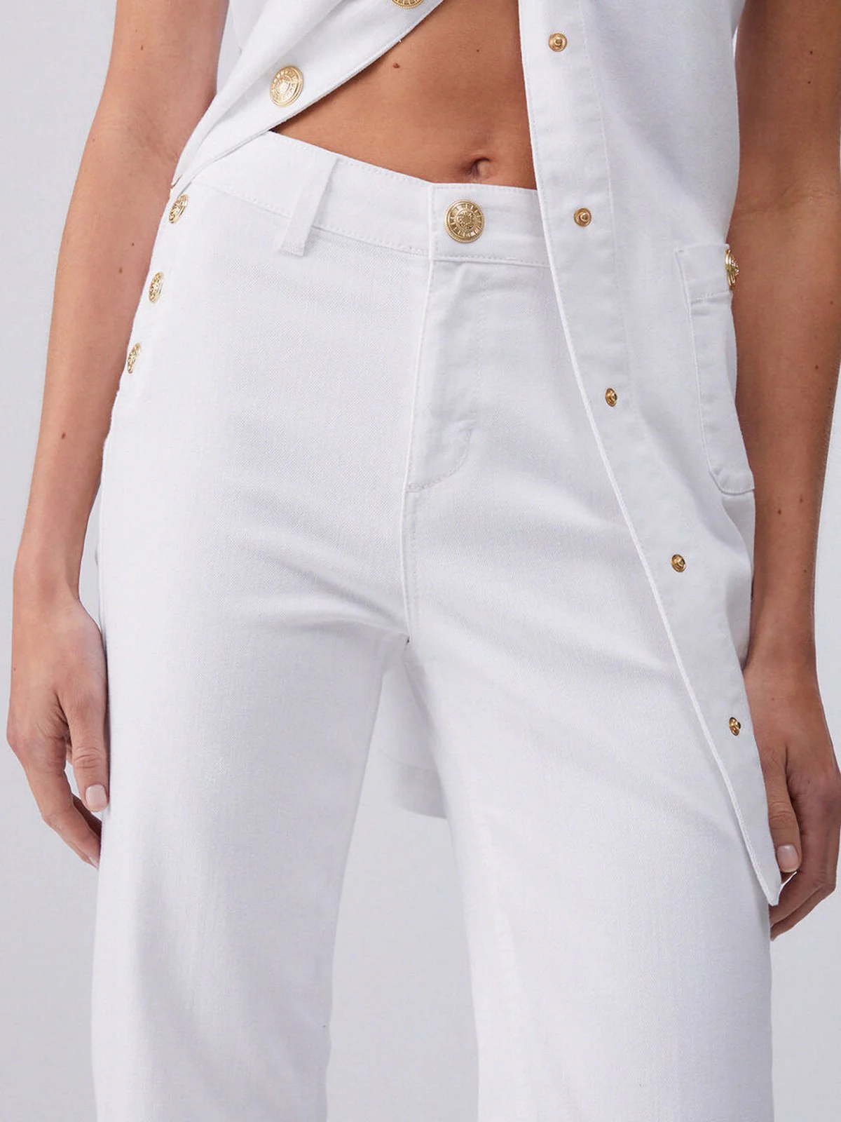 LIU JO BLUE DENIM Pantalone Donna  UA6162T456A 11111 BIANCO OTTICO - Image 4