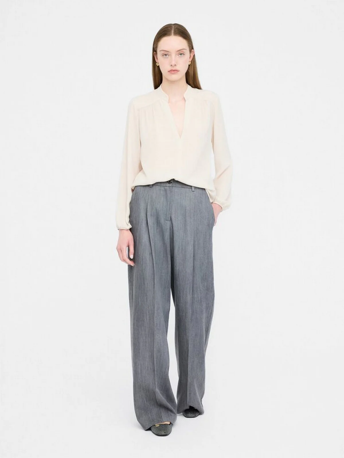 LIU JO BLUE DENIM Pantalone Donna UF5144D0266 87457 Den.Grey tailoring w - Image 2