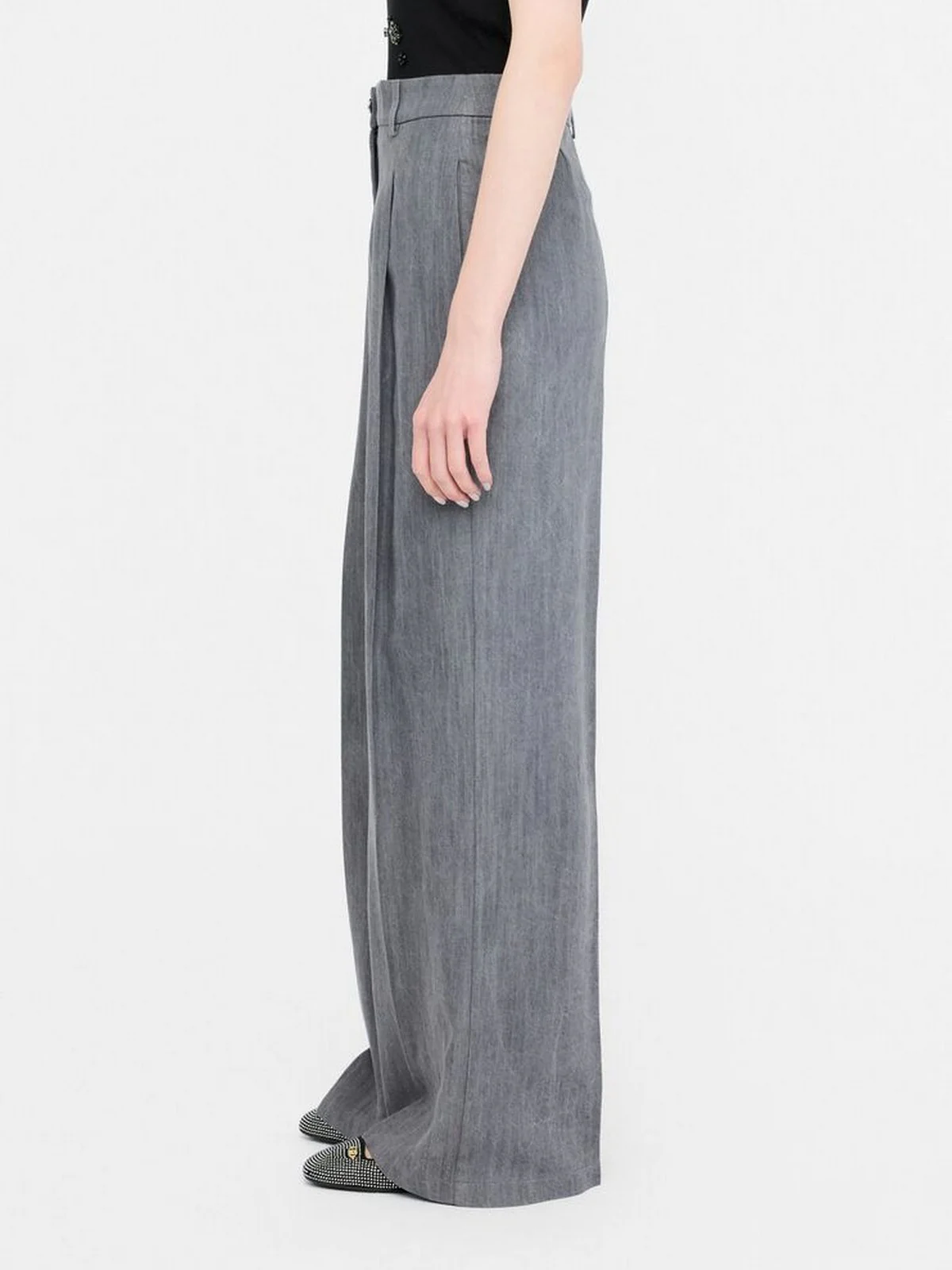 LIU JO BLUE DENIM Pantalone Donna UF5144D0266 87457 Den.Grey tailoring w - Image 5