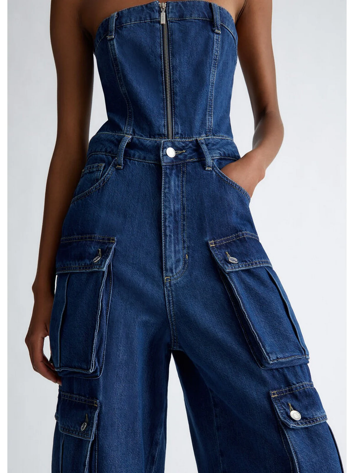LIU JO BLUE DENIM Tuta Donna  UF4163DS059 78774 Blu - Image 3