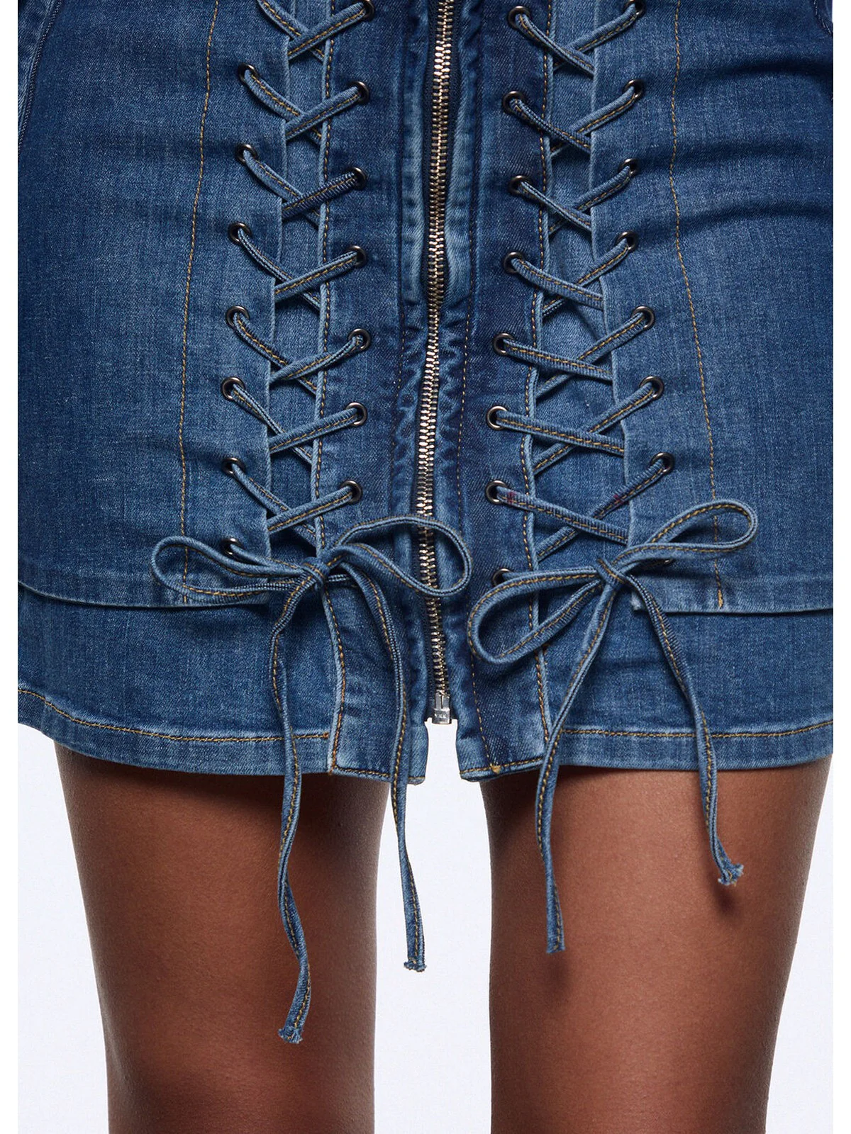 LIU JO feat. ELODIE Abito Donna  UA6508D0399 79157 Den.md.Blue intrecci - Image 2