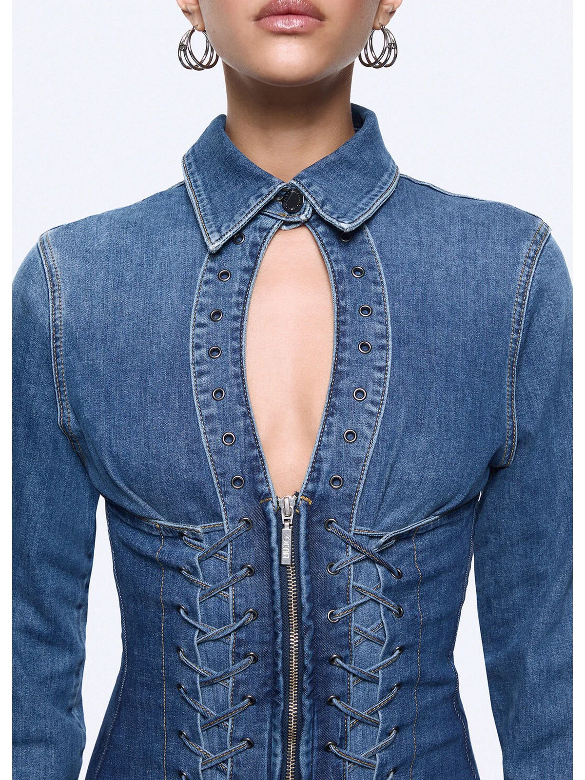 LIU JO feat. ELODIE Abito Donna  UA6508D0399 79157 Den.md.Blue intrecci - Image 3