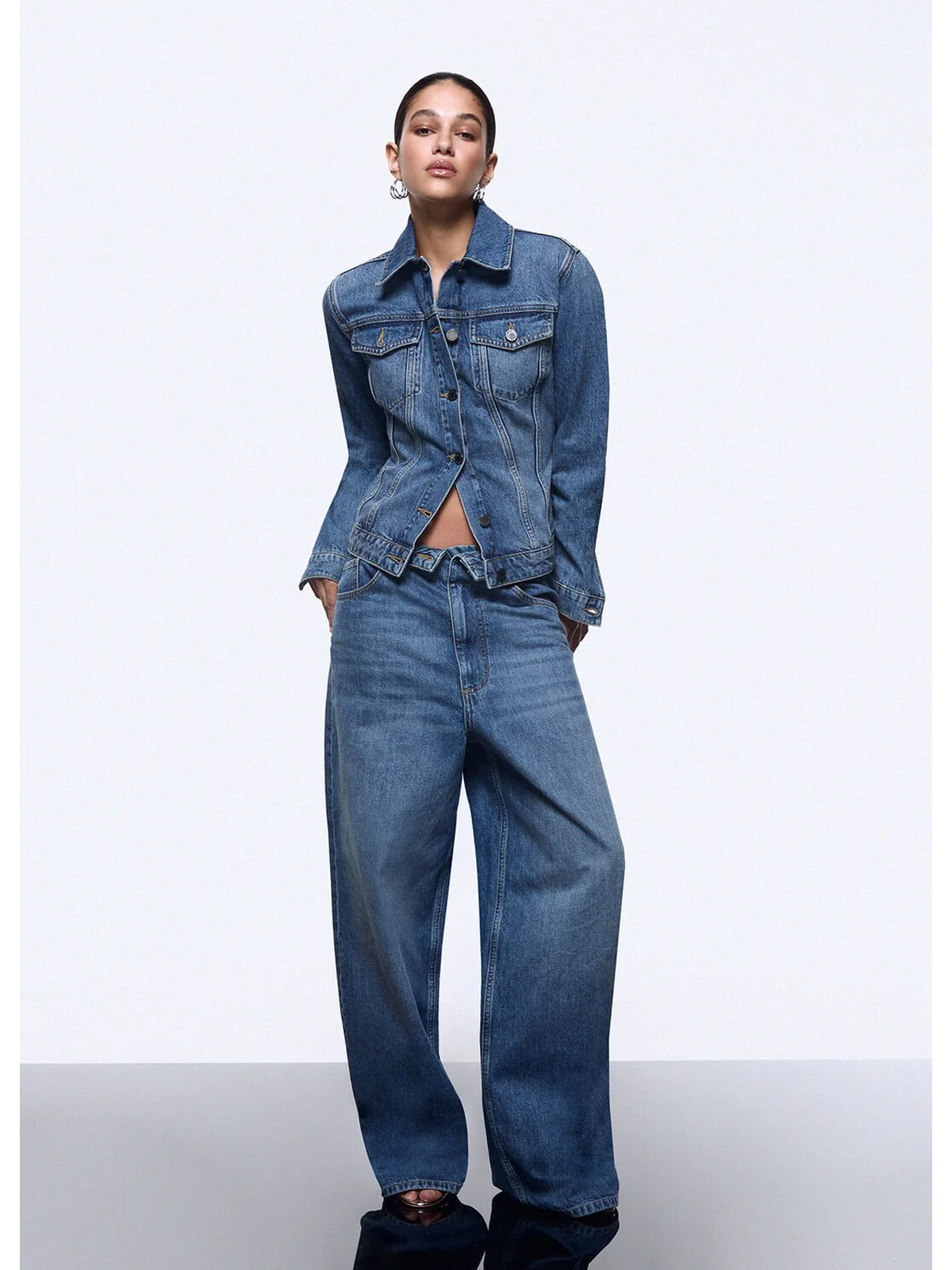 LIU JO feat. ELODIE Giubbino Donna  UA6511D0400 79157 Den.md.Blue intrecci - Image 2