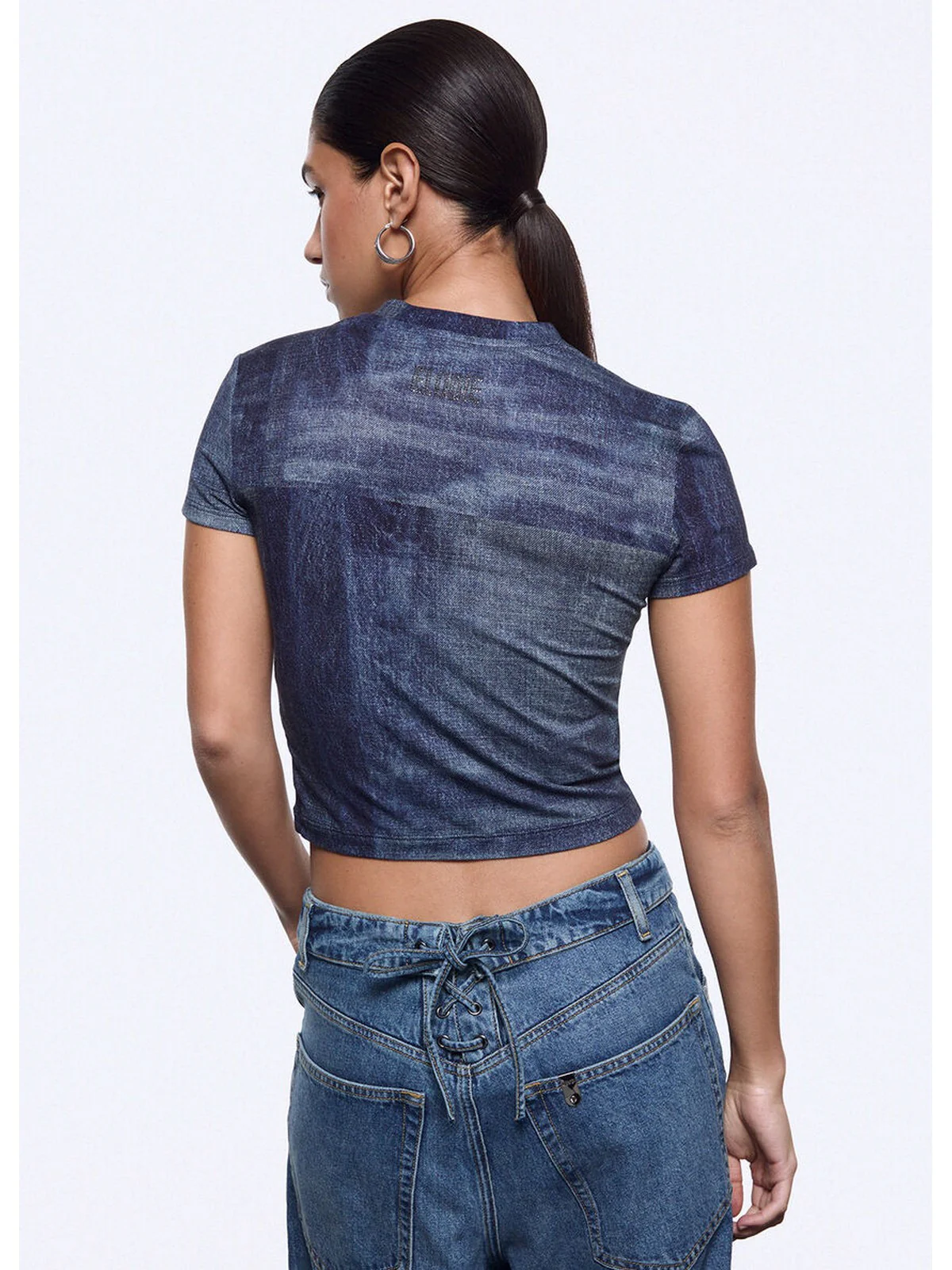 LIU JO feat. ELODIE T-shirt Donna  UA6502J1624 L9680 Special denim - Image 2