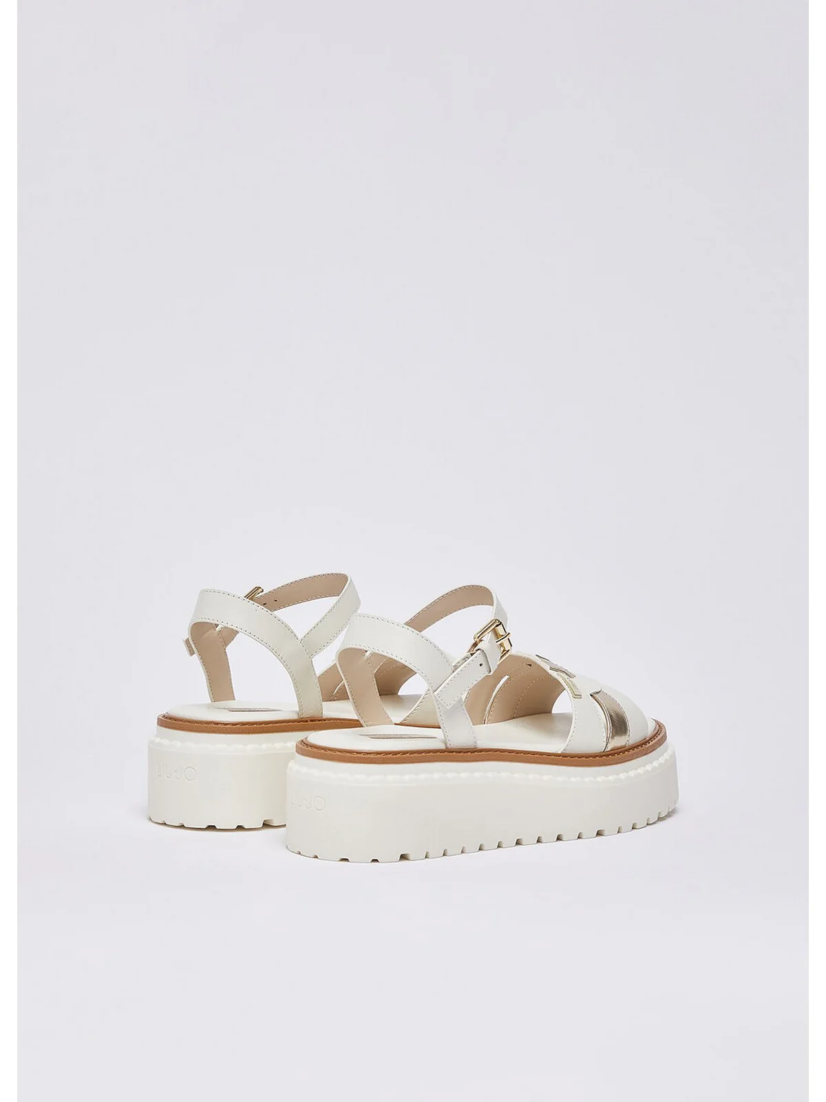 LIU JO Sandalo Donna Bessie SA6159PX026 S1874 MILK/LIGHT GOLD - Image 3