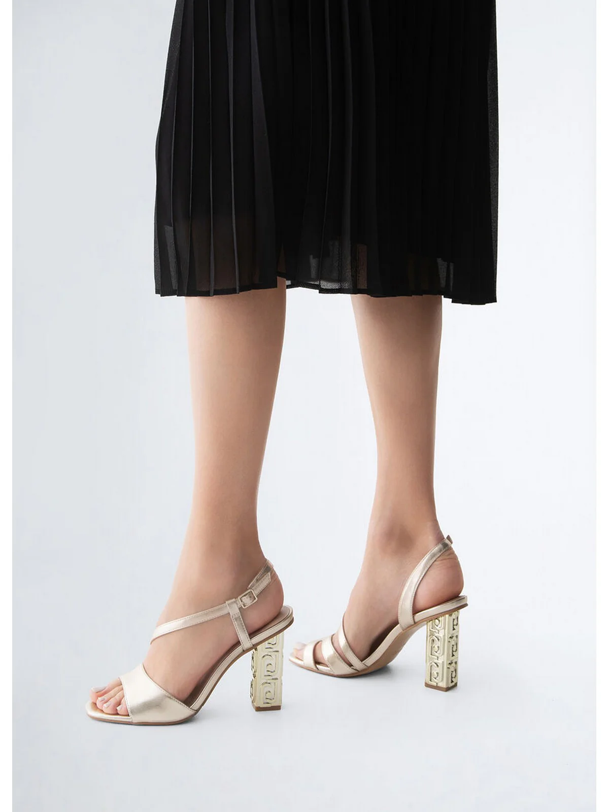 LIU JO Sandalo Donna SERENA 27 SA5135EX029 04178 METALLIC LIGHT GOLD - Image 7