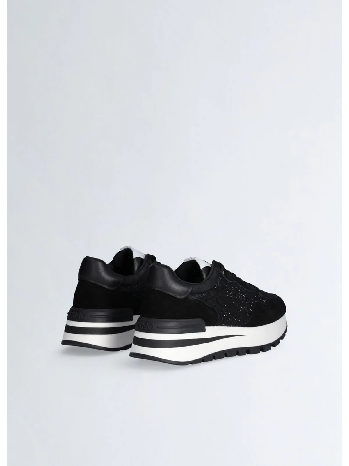 LIU JO Sneaker Donna AMAZING 20 BA5043PX248 22222 SUEDE/STRASS BLACK - Image 5