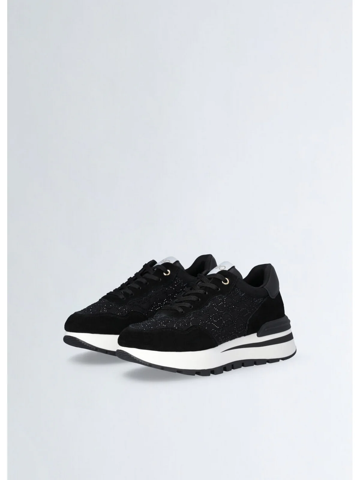 LIU JO Sneaker Donna AMAZING 20 BA5043PX248 22222 SUEDE/STRASS BLACK - Image 6