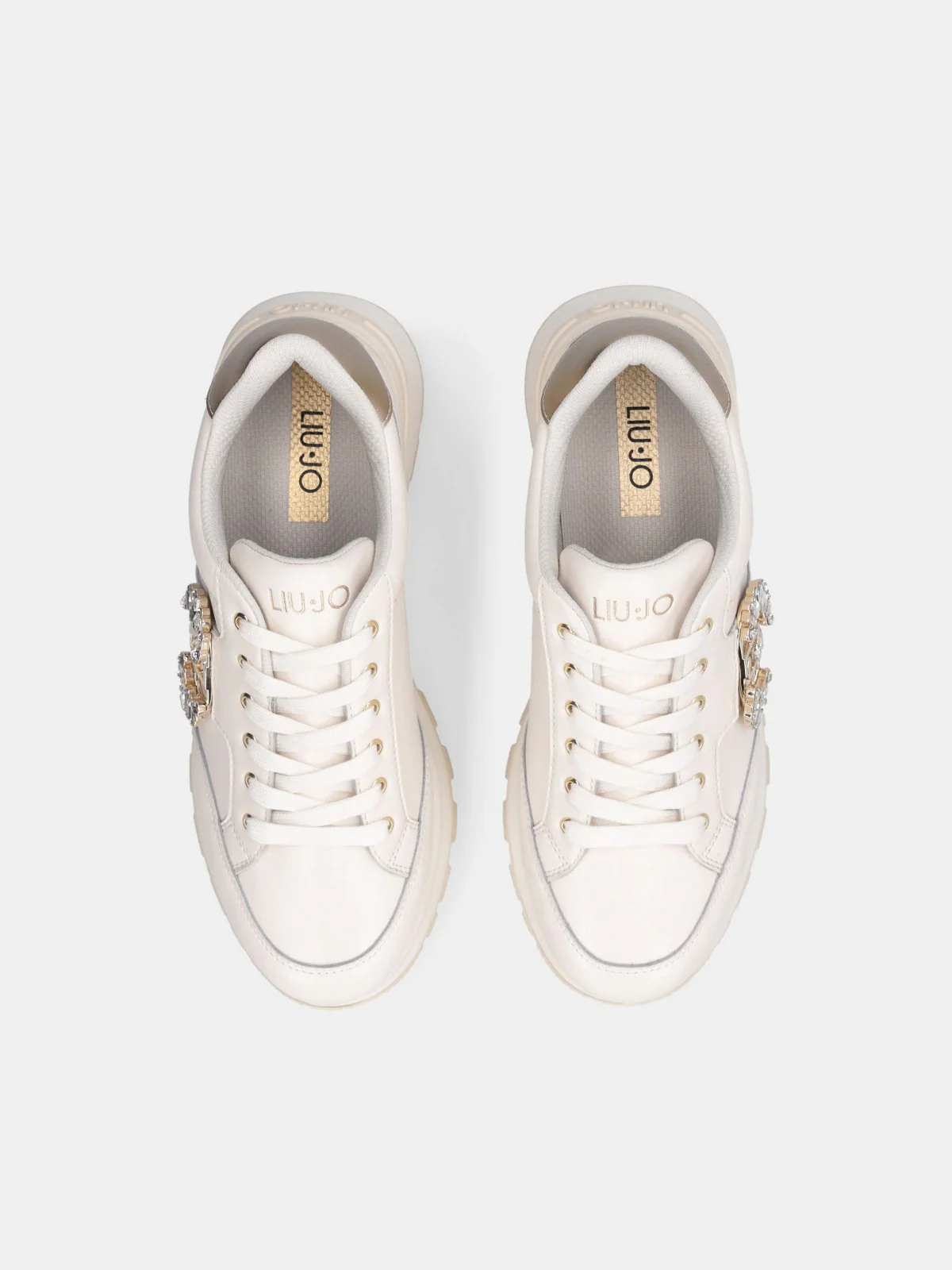 LIU JO Sneaker Donna AMAZING 41 BF5043PX026 S1874 METALLI MILK/LIGHT GOLD - Image 4