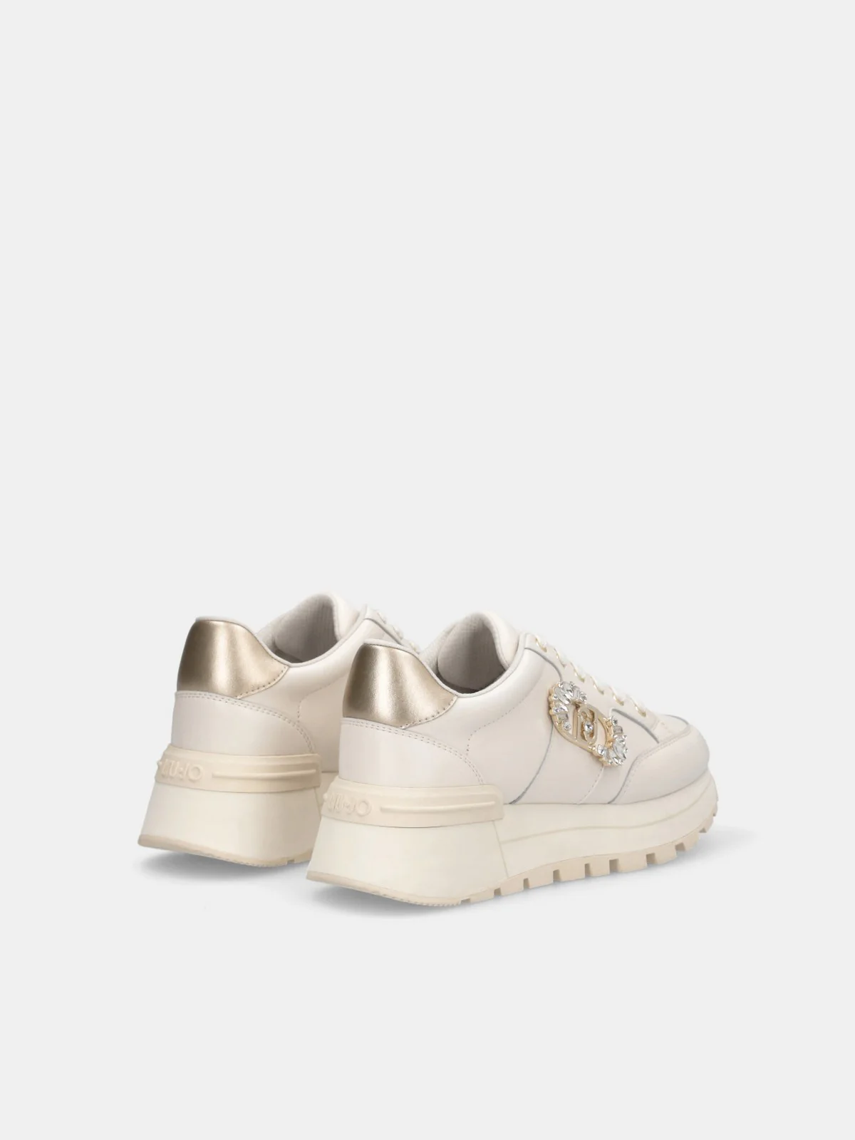 LIU JO Sneaker Donna AMAZING 41 BF5043PX026 S1874 METALLI MILK/LIGHT GOLD - Image 5