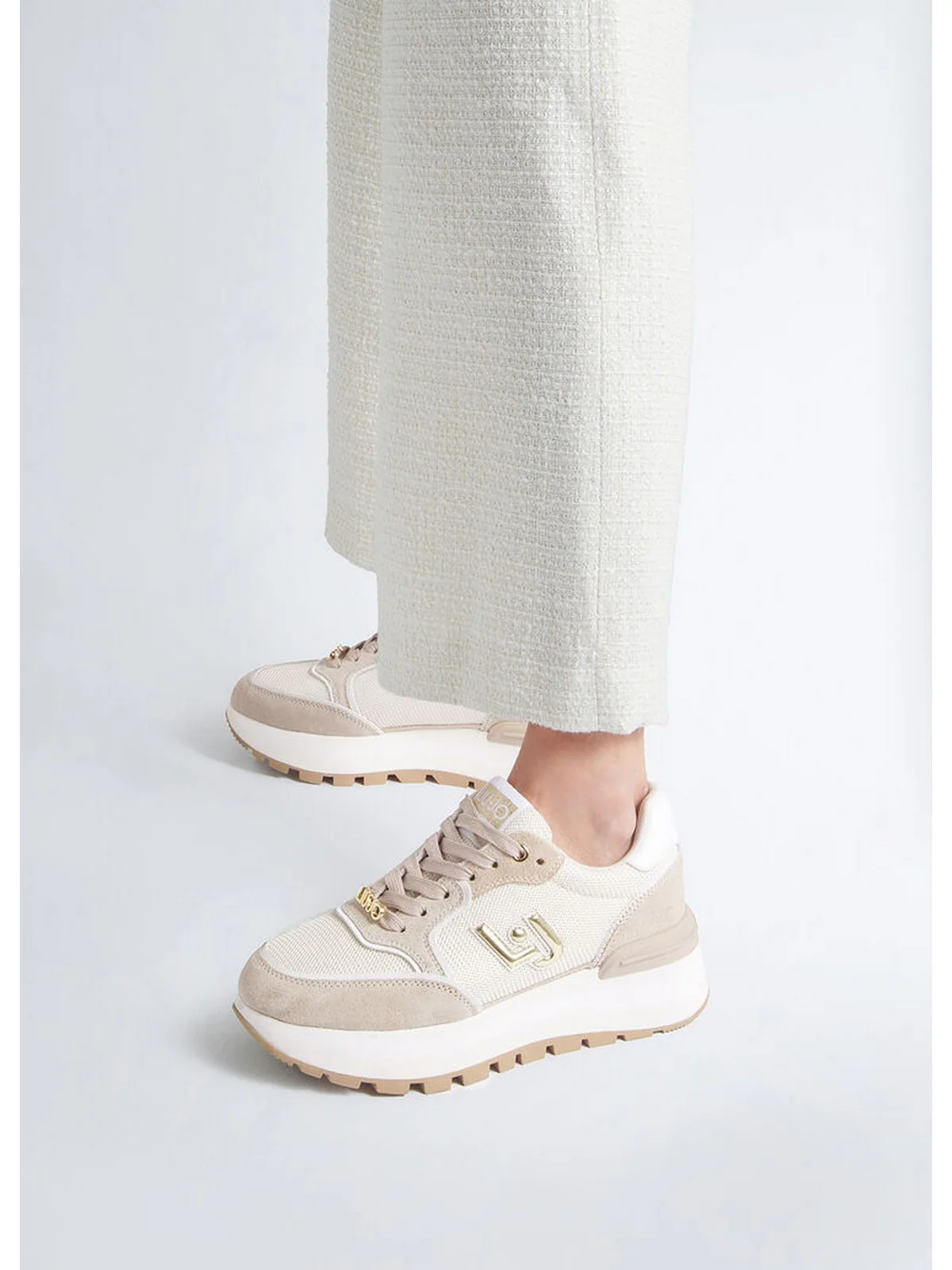 LIU JO Sneaker Donna  BA4005PX380 01127 Beige - Image 6