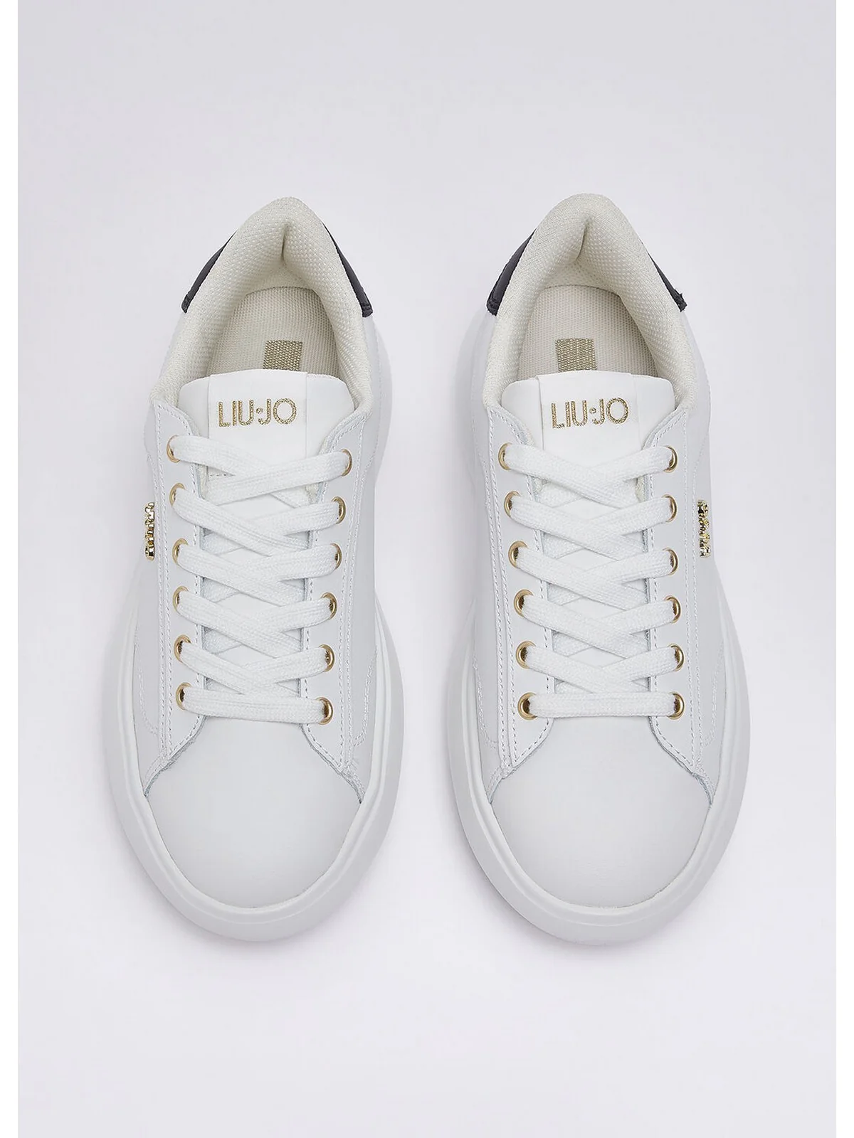 LIU JO Sneaker Donna  BA6069P0102 S1005 WHITE/BLACK - Image 4
