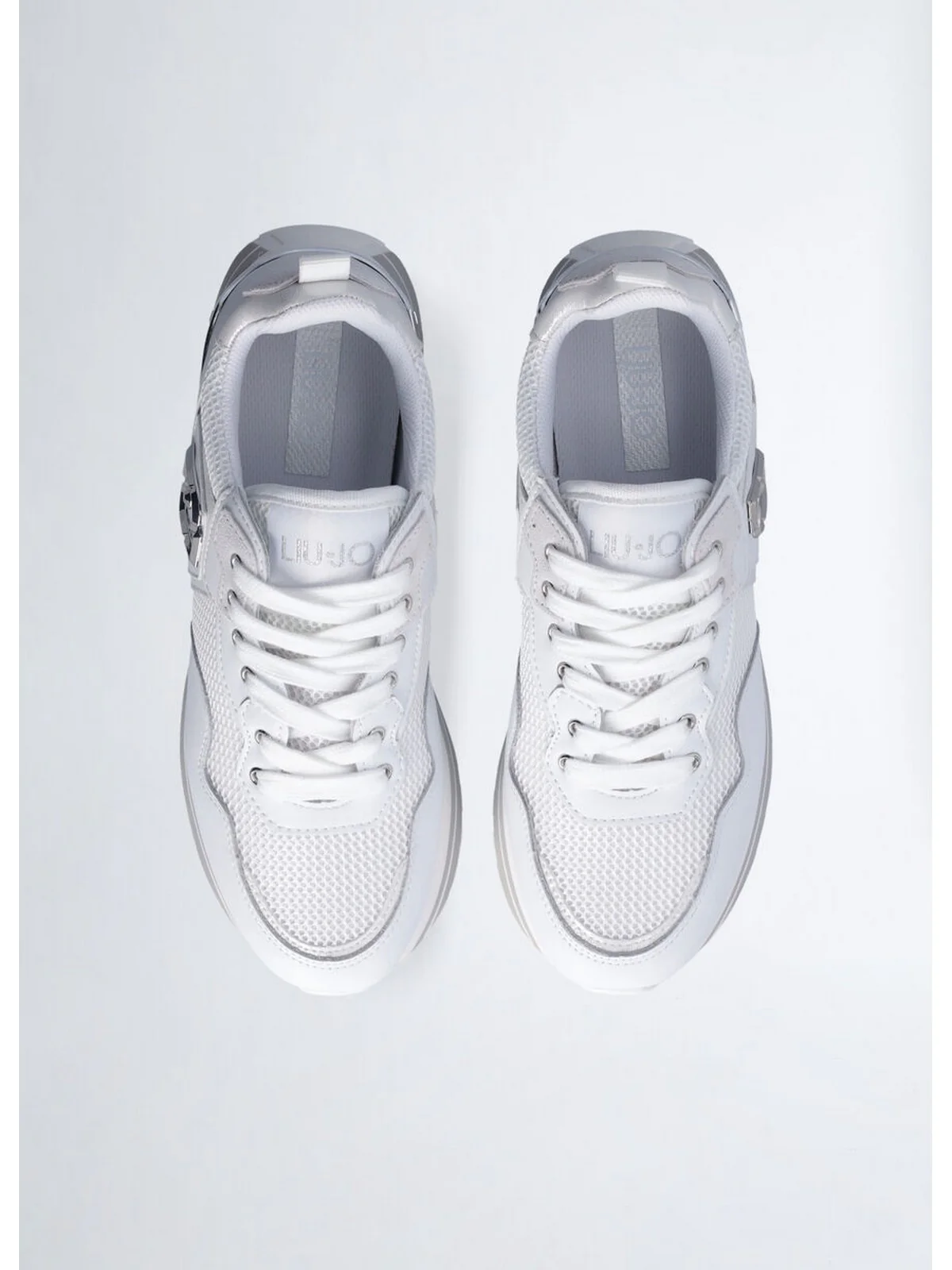 LIU JO Sneaker Donna LIU JO MAXI WONDER 01 BA5013PX602 01111 LEATHER//MESH/L WHITE - Image 5