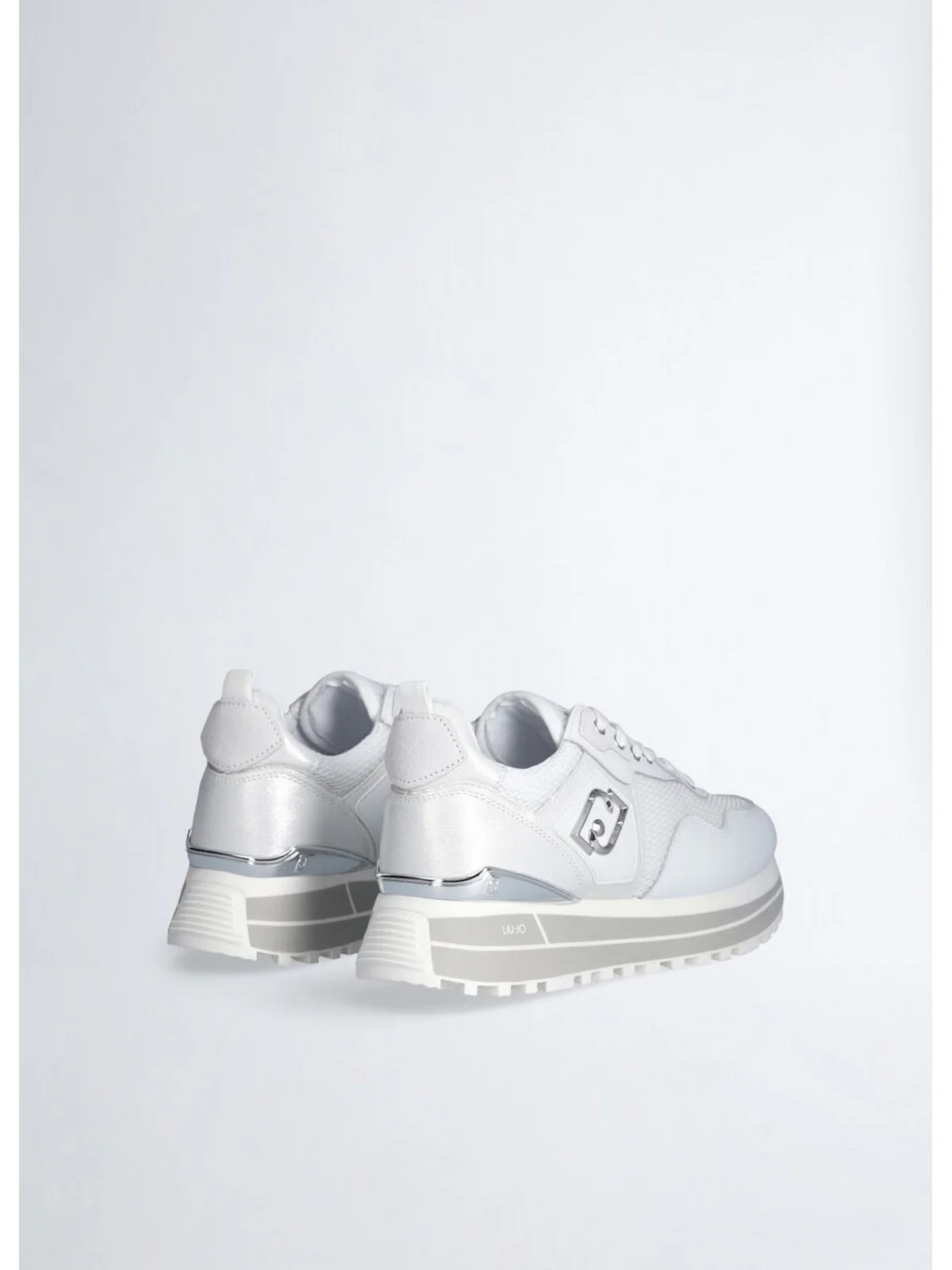 LIU JO Sneaker Donna LIU JO MAXI WONDER 01 BA5013PX602 01111 LEATHER//MESH/L WHITE - Image 6
