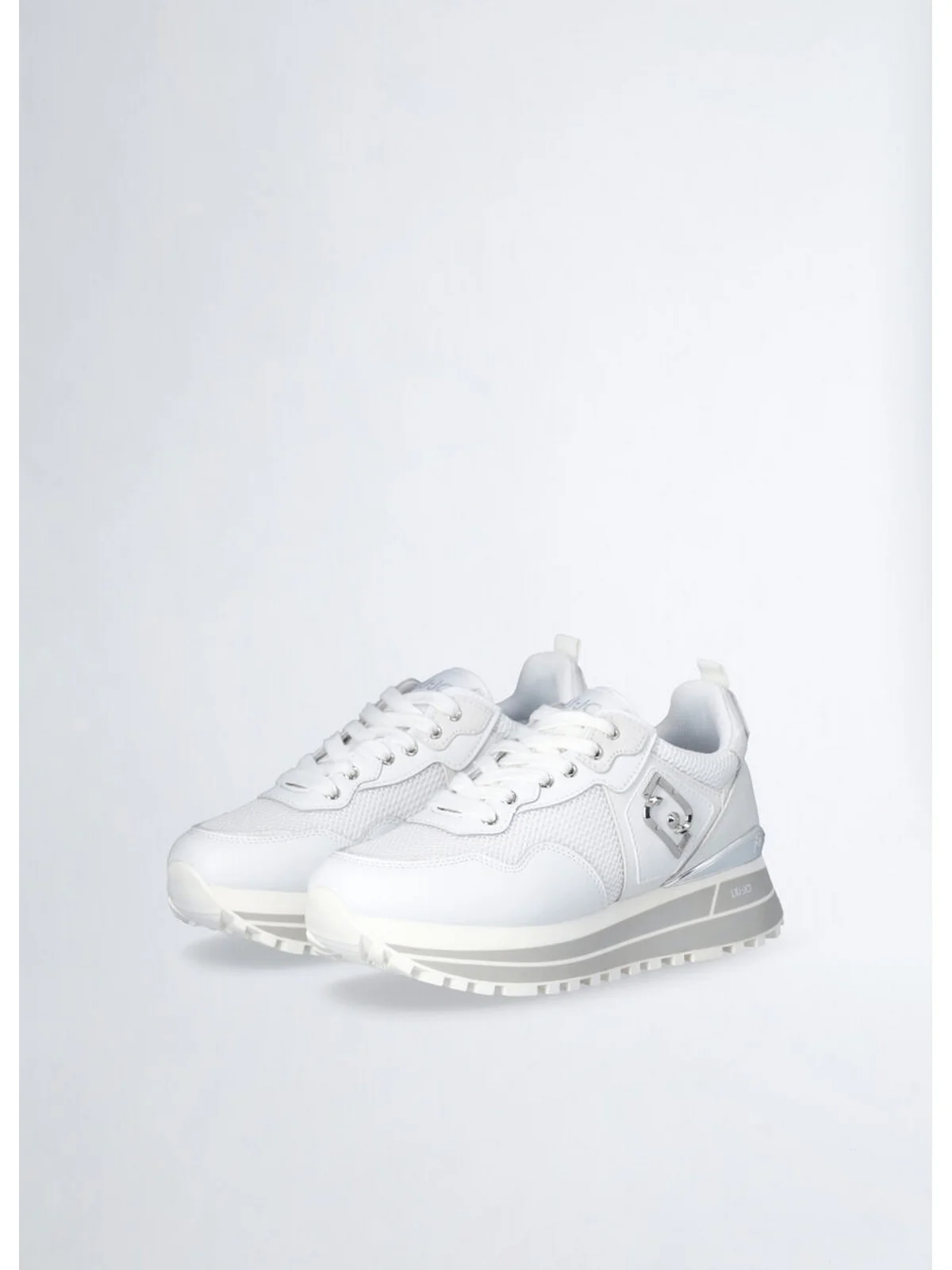 LIU JO Sneaker Donna LIU JO MAXI WONDER 01 BA5013PX602 01111 LEATHER//MESH/L WHITE - Image 7