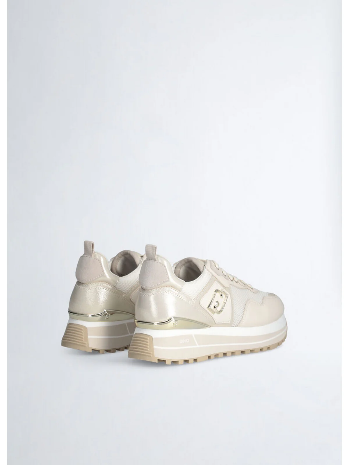 LIU JO Sneaker Donna LIU JO MAXI WONDER 01 BA5013PX602 S1185 LEATHER//MESH/L IVORY - Image 5
