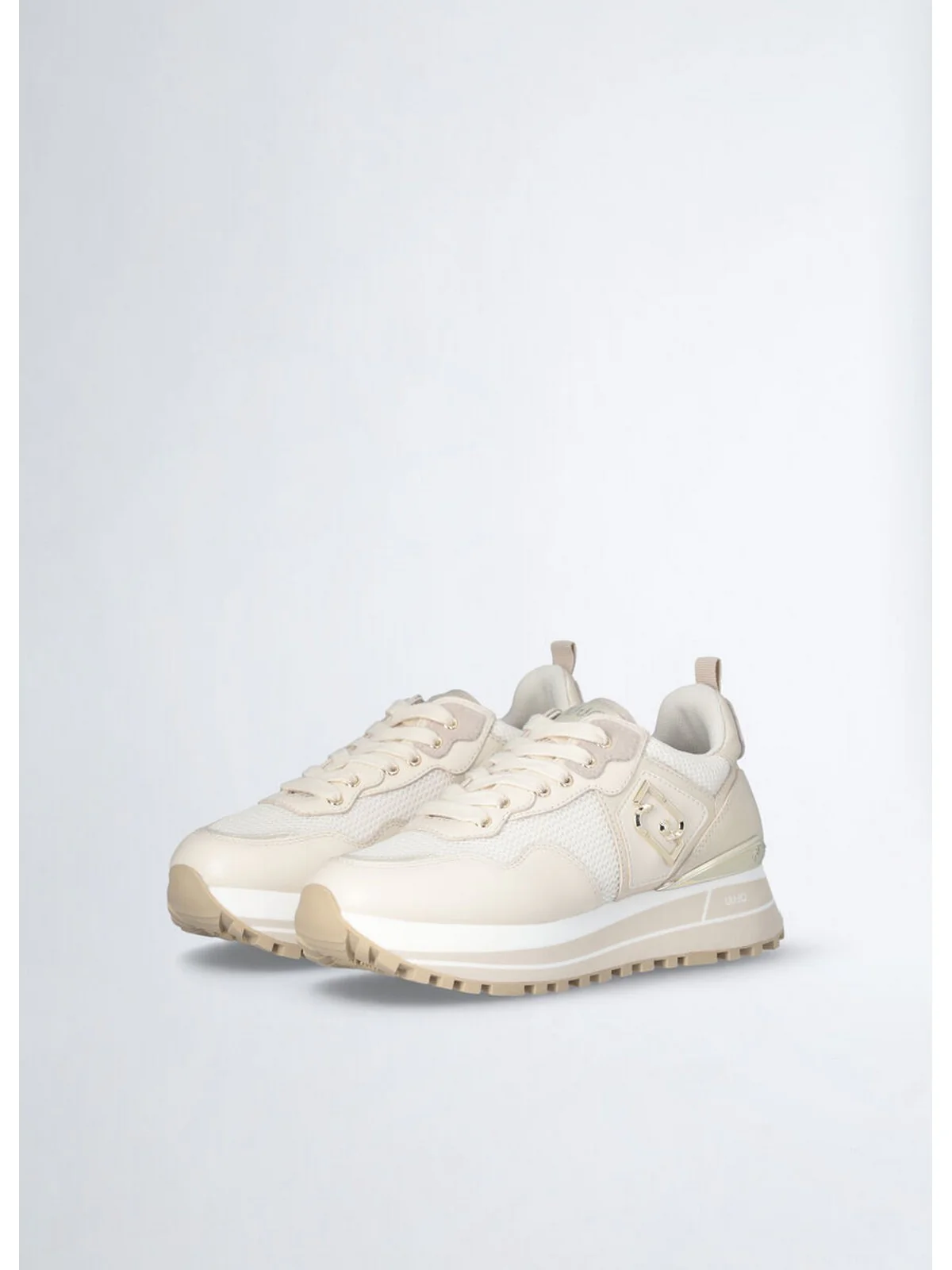 LIU JO Sneaker Donna LIU JO MAXI WONDER 01 BA5013PX602 S1185 LEATHER//MESH/L IVORY - Image 6