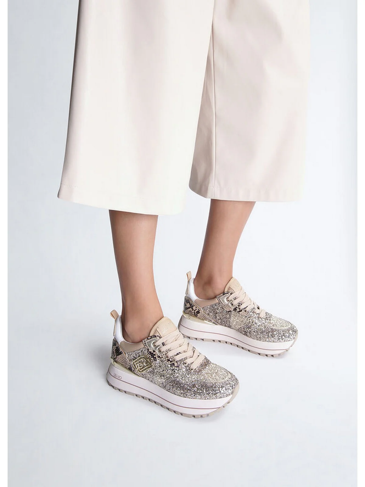 LIU JO Sneaker Donna LIU JO MAXI WONDER 01 BF4001TX007 01127 Beige - Image 7
