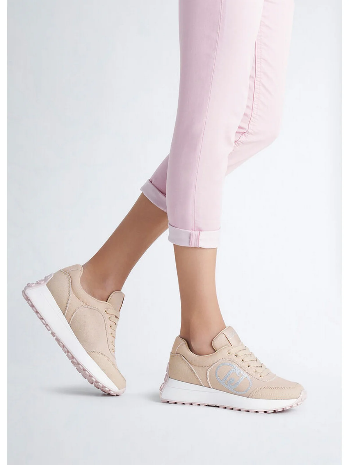 LIU JO Sneaker Donna LOLO 18 BA5003TX054 S1879 Beige - Image 7