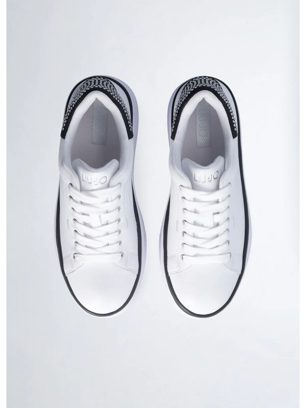 LIU JO Sneaker Donna SELMA 16 BA5101PX190 S1005 LEATHER/SATIN WHITE/BLACK - Image 3