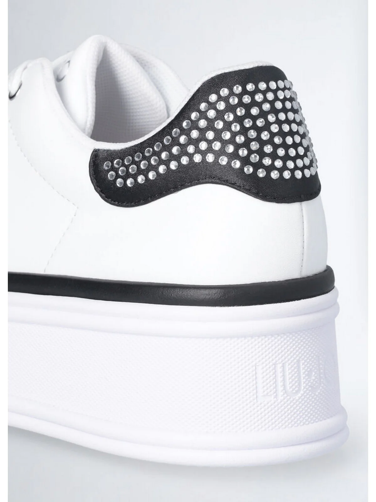 LIU JO Sneaker Donna SELMA 16 BA5101PX190 S1005 LEATHER/SATIN WHITE/BLACK - Image 4