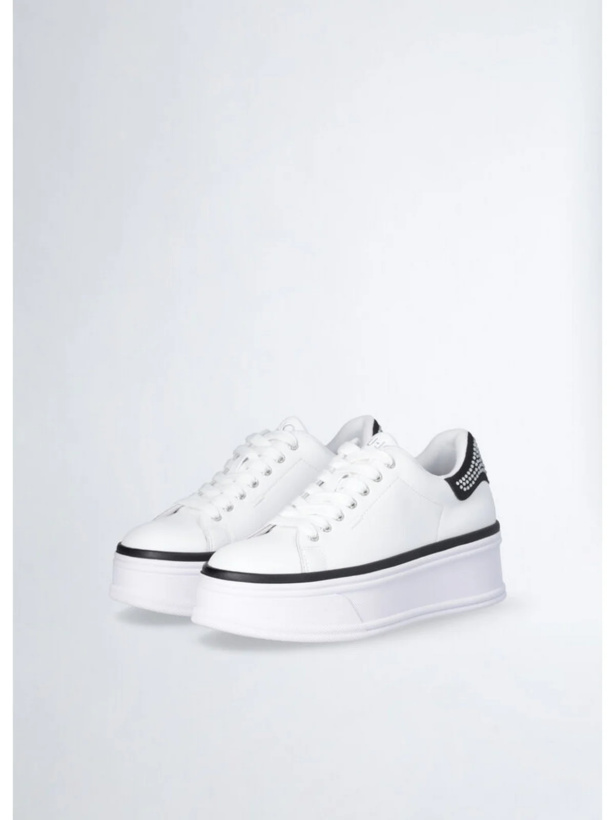 LIU JO Sneaker Donna SELMA 16 BA5101PX190 S1005 LEATHER/SATIN WHITE/BLACK - Image 5