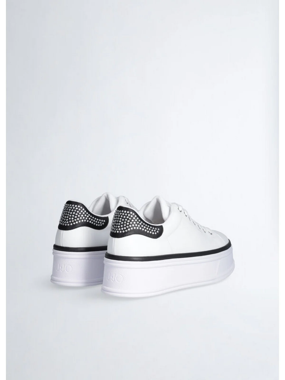 LIU JO Sneaker Donna SELMA 16 BA5101PX190 S1005 LEATHER/SATIN WHITE/BLACK - Image 6