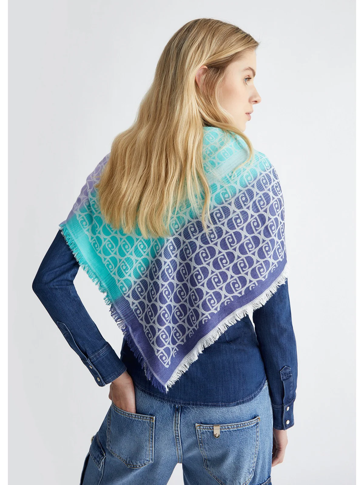 LIU JO SOFT Foulard Donna  2A4003T0300 93933 Blu - Image 4