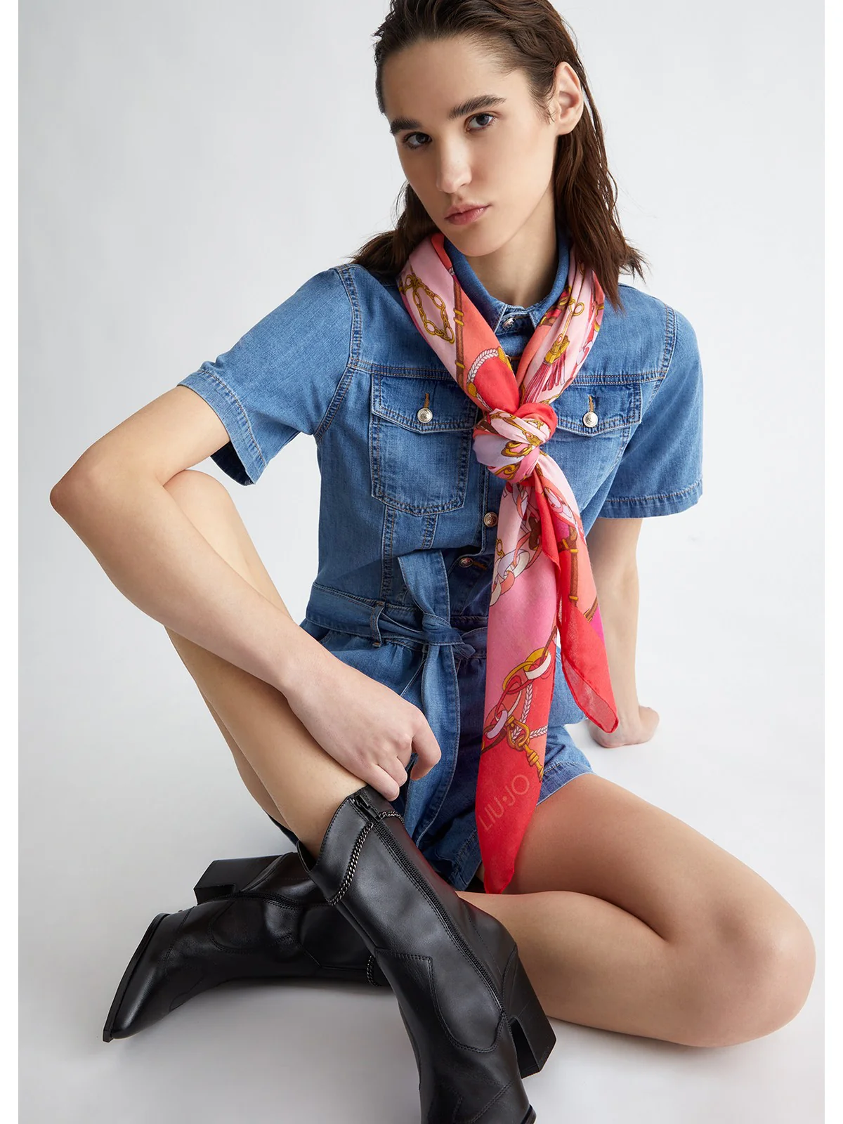 LIU JO SOFT Foulard Donna  2A4032T0300 01130 Rosa - Image 4