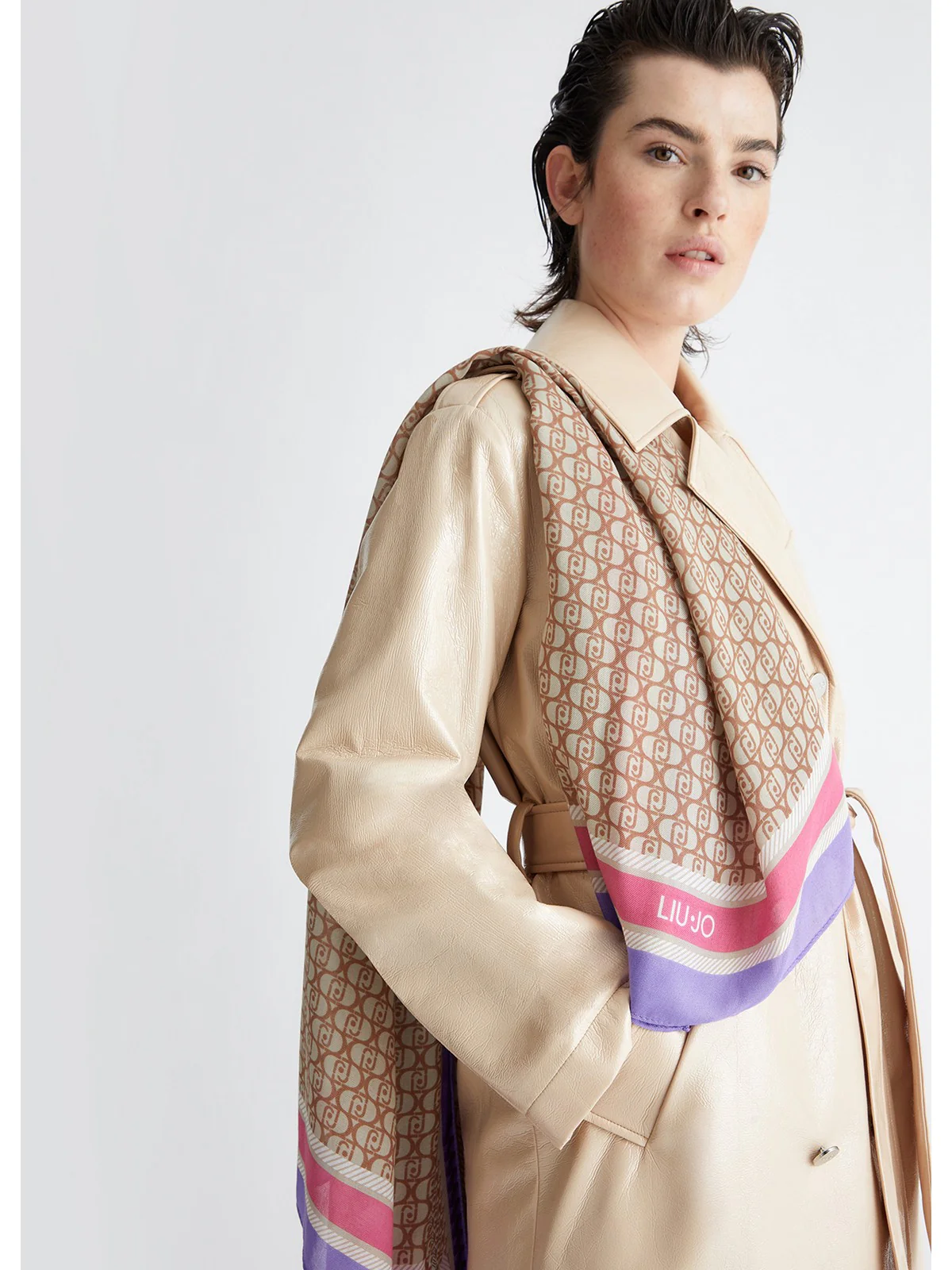 LIU JO SOFT Foulard Donna  2A4033T0300 00172 Viola - Image 4
