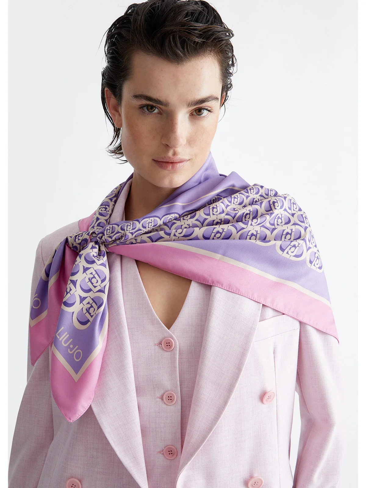 LIU JO SOFT Foulard Donna  2A4042T0300 00172 Viola - Image 5