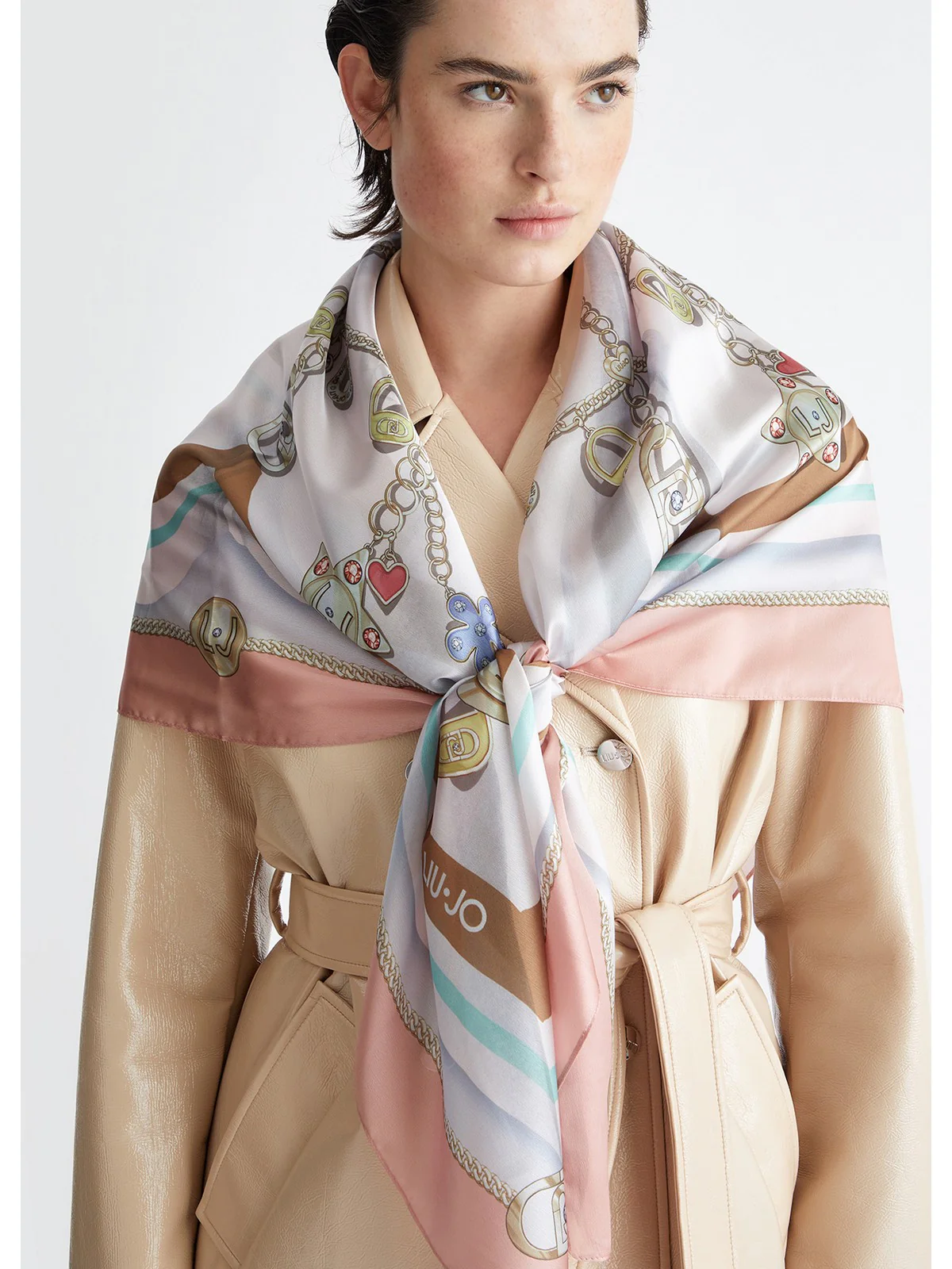 LIU JO SOFT Foulard Donna  2A4043T0300 00005 Beige - Image 5