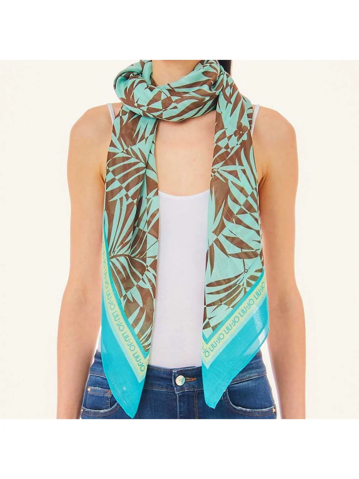 LIU JO SOFT Foulard Donna  2A4046T0300 01083 Verde - Image 2