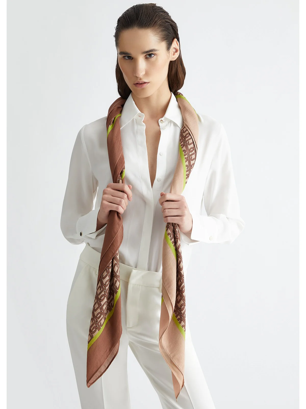 LIU JO SOFT Foulard Donna  2A4049T0300 U9400 Marrone - Image 4