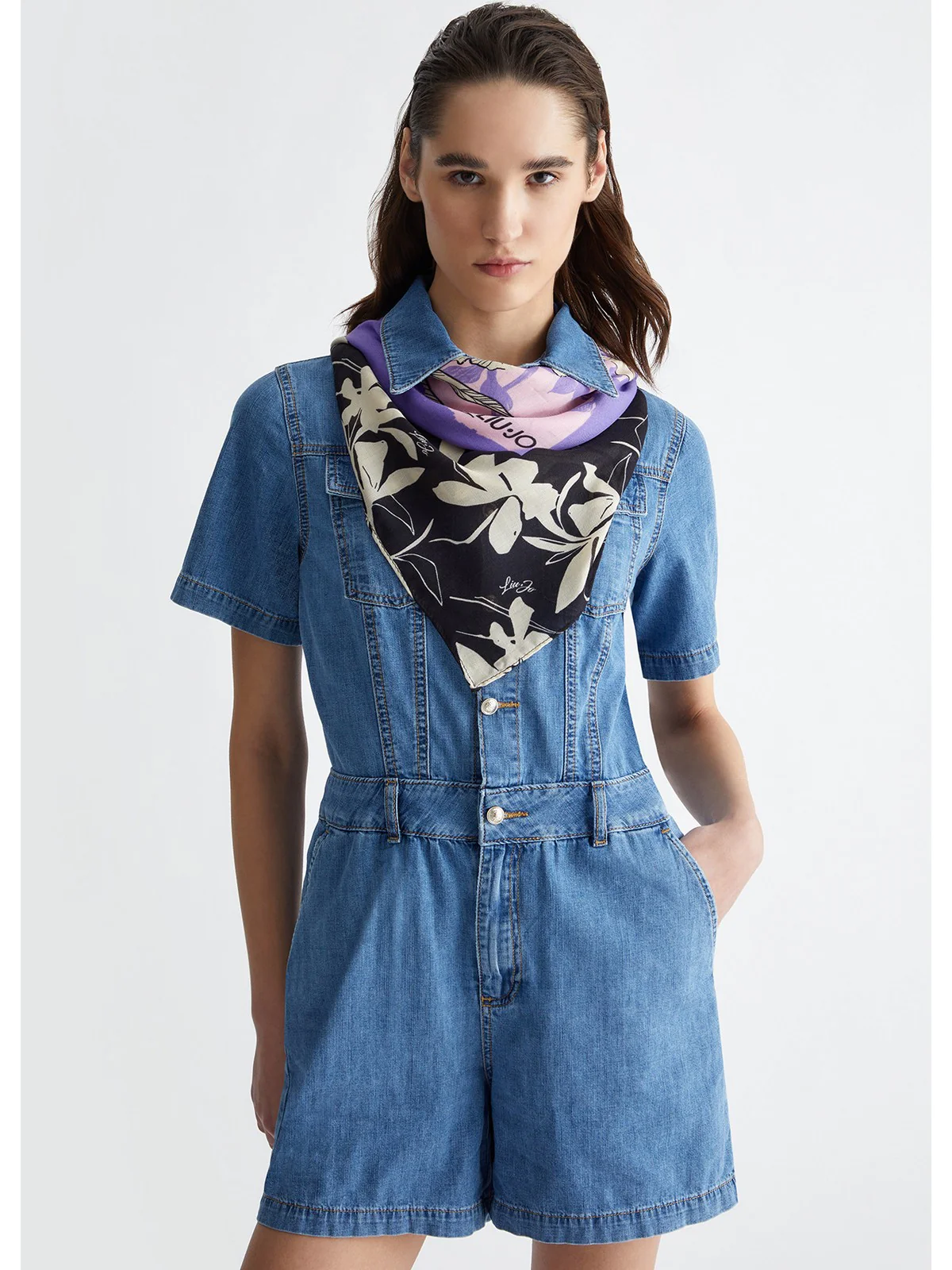 LIU JO SOFT Foulard Donna  2A4049T0300 Z9323 Viola - Image 4