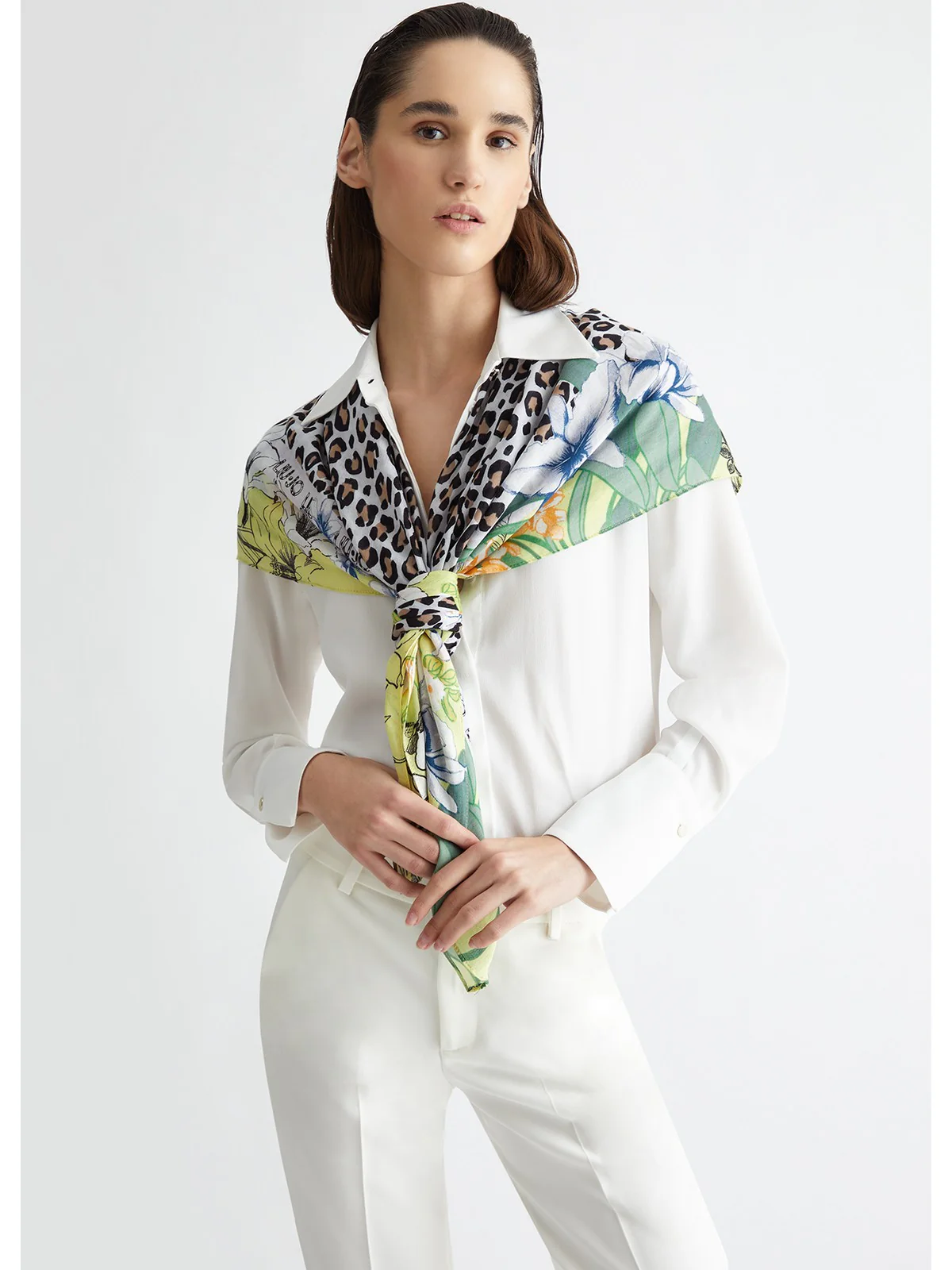 LIU JO SOFT Foulard Donna  2A4053T0300 10620 Verde - Image 4