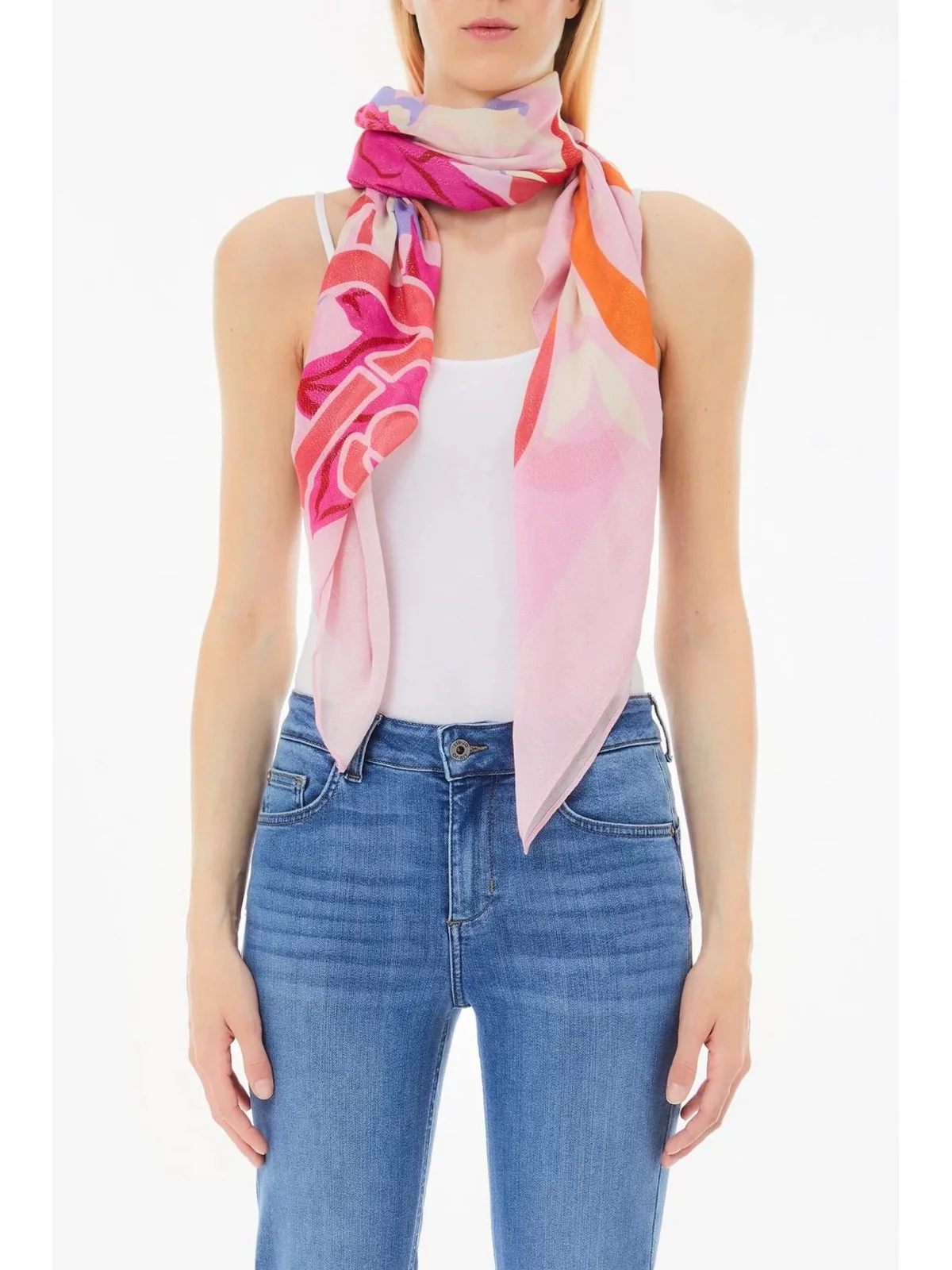 LIU JO SOFT Foulard Donna  2A5033T0300 X0661 Rosa - Image 2